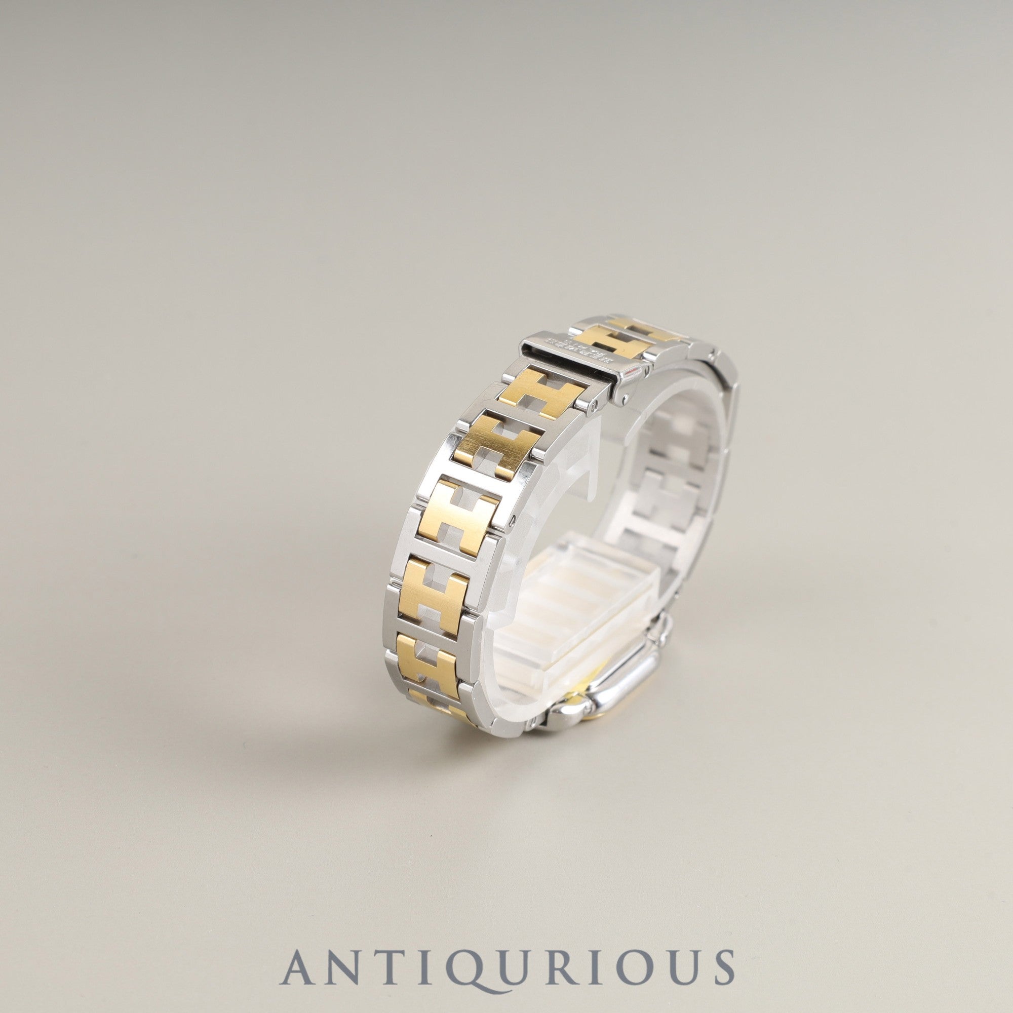 エルメス ラリー RA1.220 クォーツ Cal.976.001 SS/GP SS/GP ホワイト文字盤 オーバーホール済み