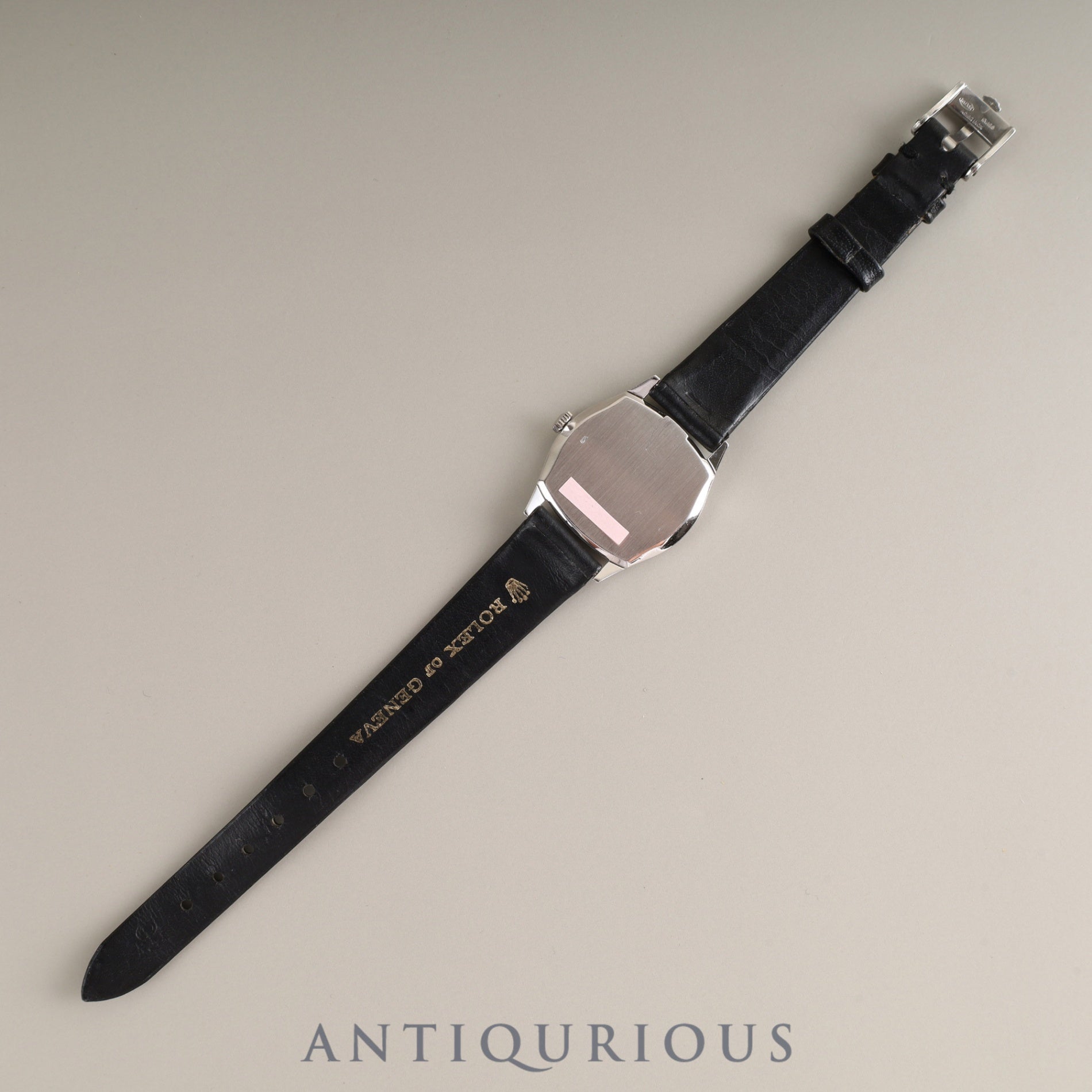 ロレックス チェリーニ 3800 手巻き Cal.1600 750 純正革ベルト 純正尾錠(SS) シルバー文字盤 箱 保証書(1971年) タグ オーバーホール済み