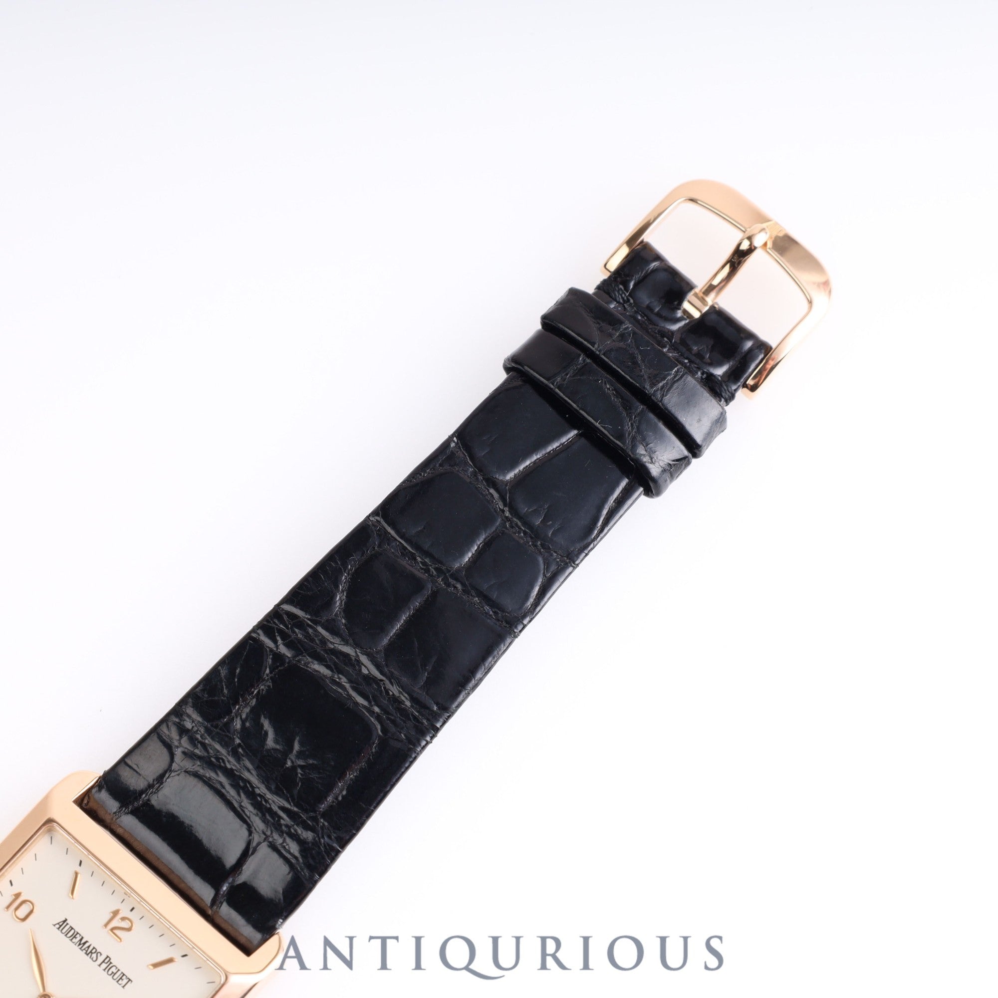 Audemars Piguet Rectangular OR4918/002 Manual winding Cal.2085 PG Leather Silver dial Warranty card (1995)