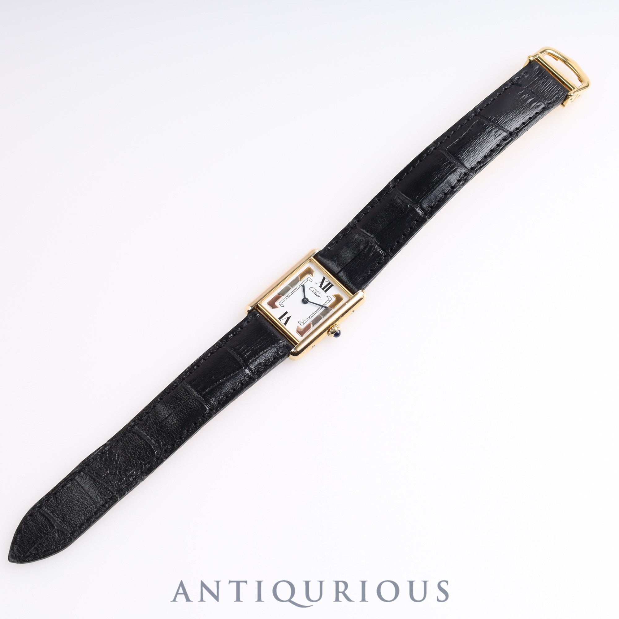 Cartier Must Tank LM QZ Trinity Dial Open Guarantee Box