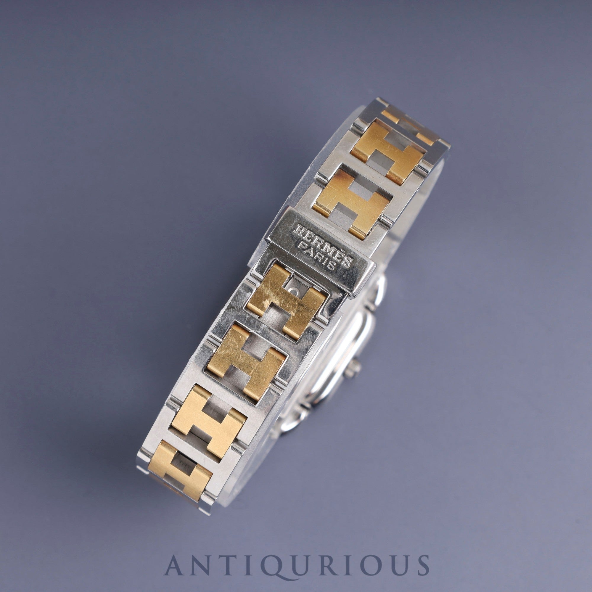 Hermes Rally RA1.220 Quartz Cal.976.001 SS/GP SS/GP Ivory dial Warranty (2014, personal name, memo included) Overhauled