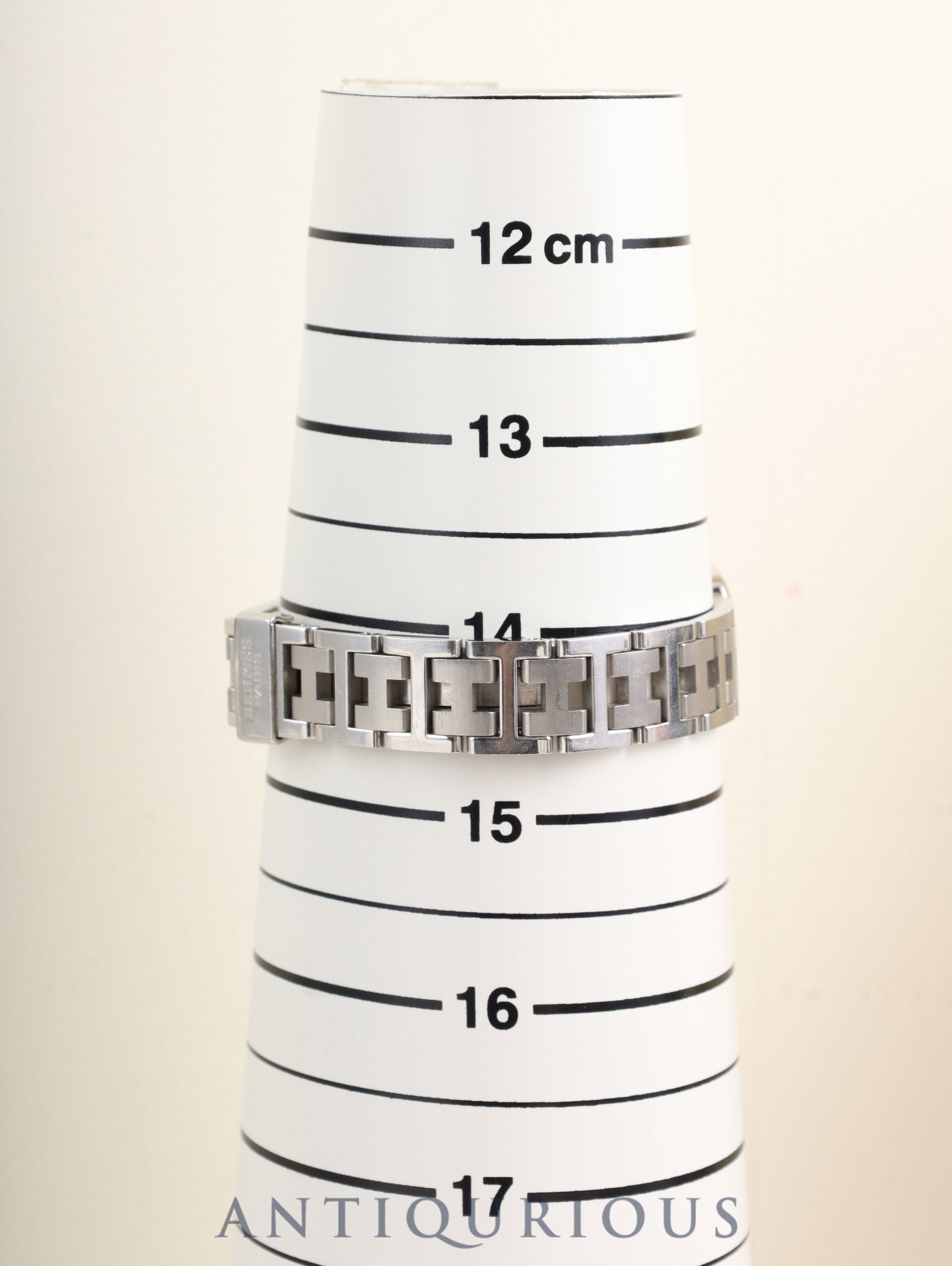 Hermes Rallye RA1.210 Quartz Cal.976.001 Stainless Steel Gray Dial Box Booklet Warranty Card Overhauled