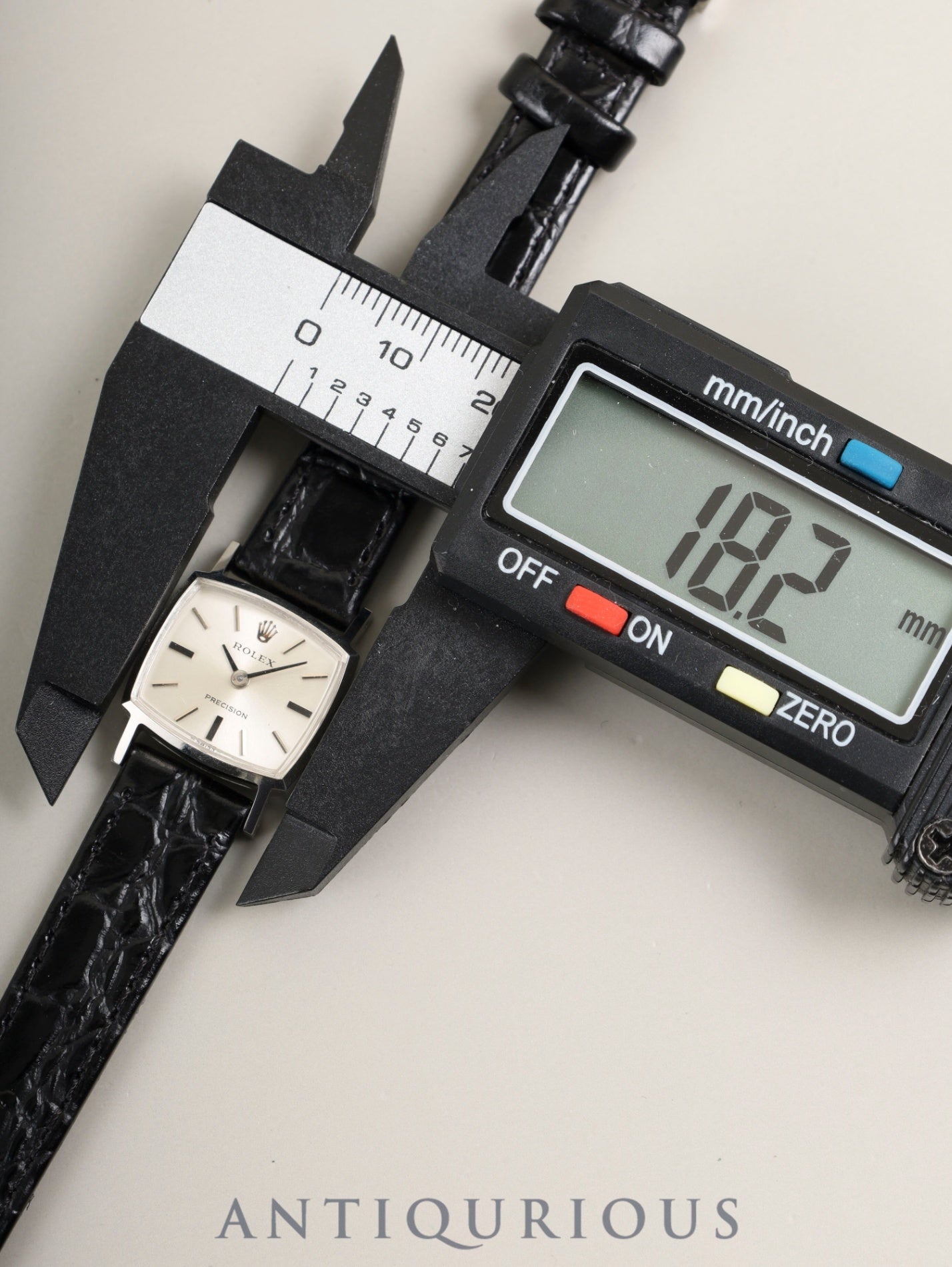ロレックス プレシジョン 2652 手巻き Cal.1400 SS 革 純正ピンバックル(SS)シルバー文字盤 30番(1970年)箱 冊子 タグ 純正レザーベルト付きオーバーホール済み