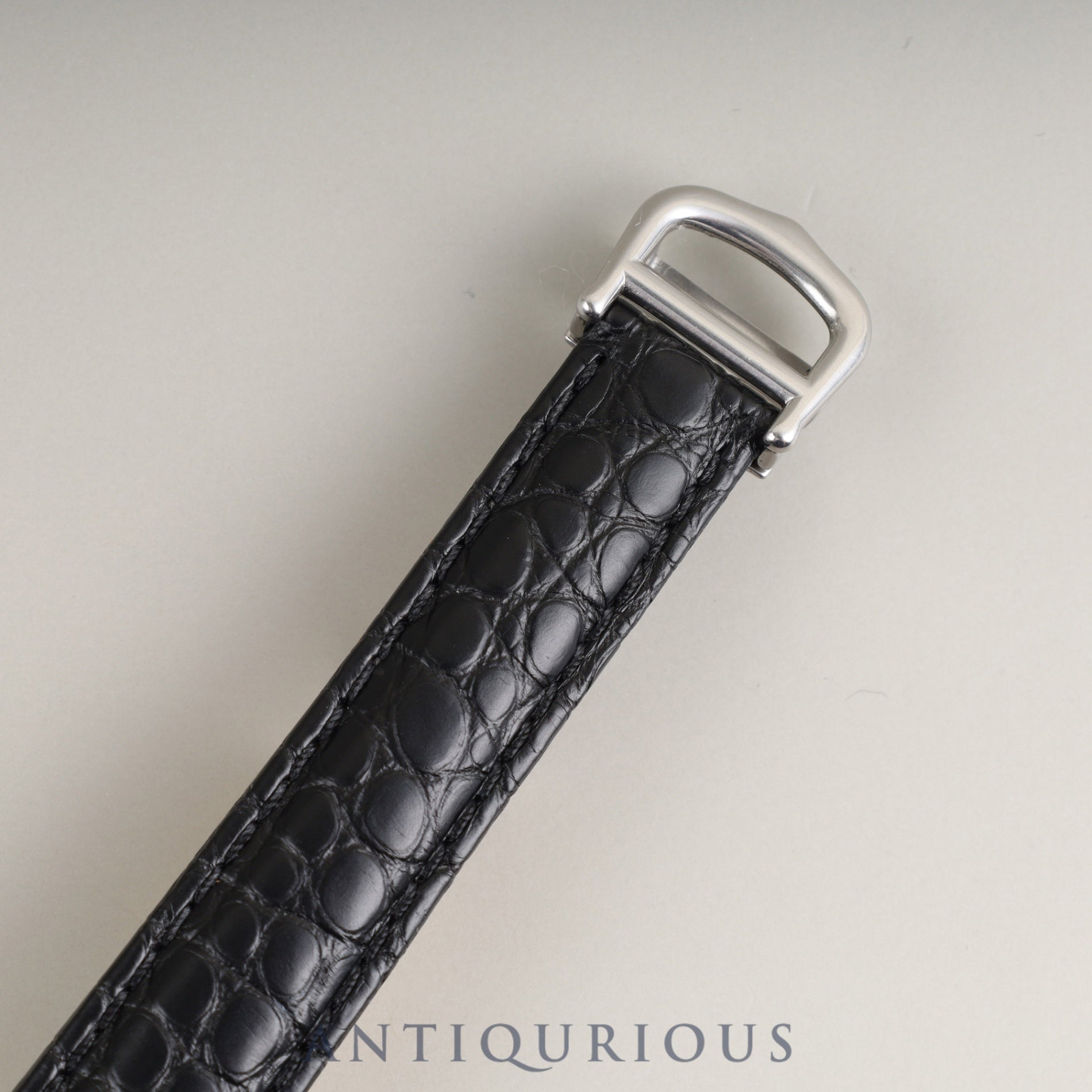 カルティエ マストタンク MM 2416 クォーツ Cal.057 SV925 革 純正Dバックル(SS) テレフォンCC文字盤 オーバーホール済み