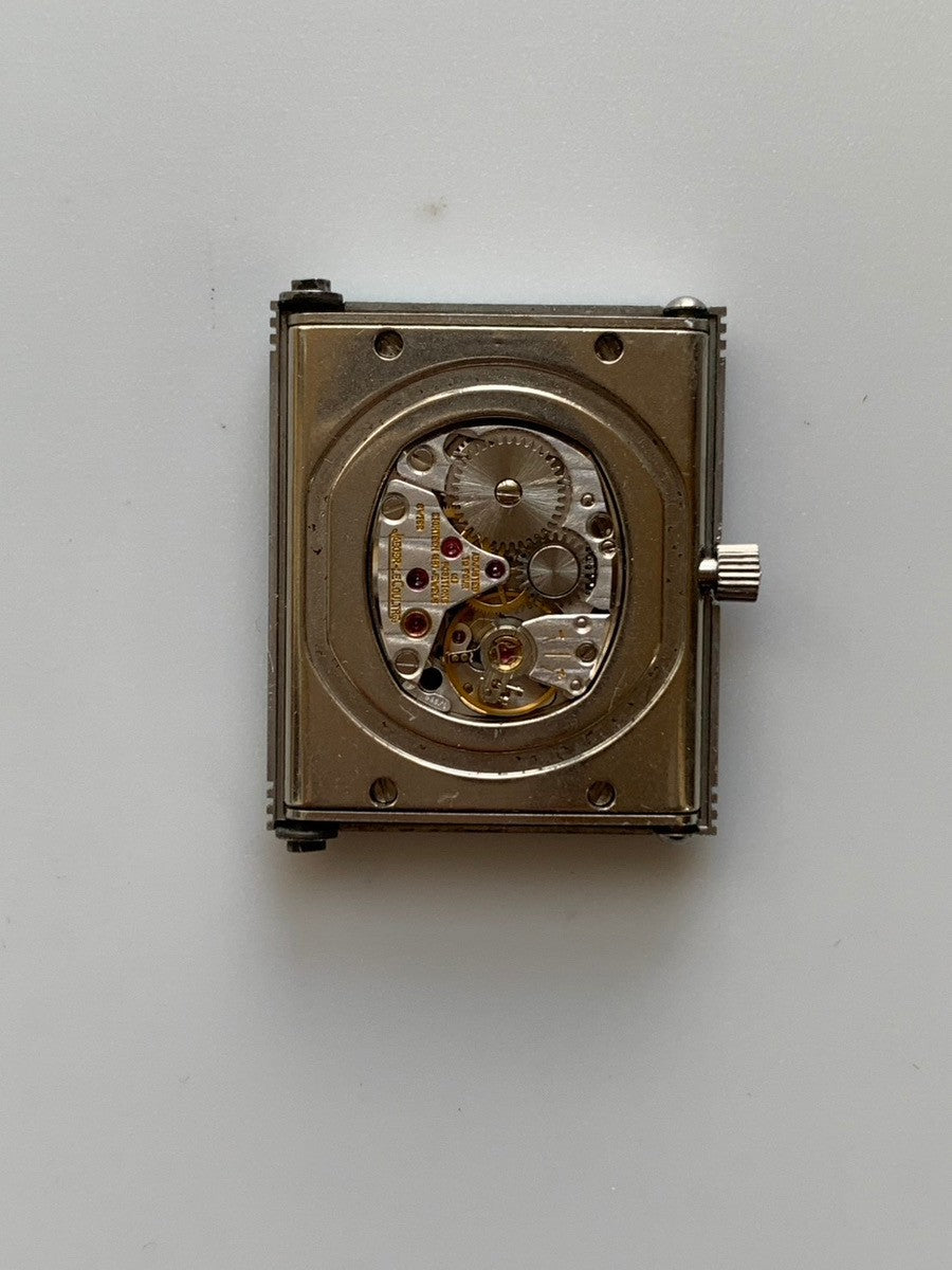 ジャガー・ルクルト レベルソ クラシック シャドウ シャドウ 251.8.86 / 251.880.864 手巻き Cal.846/1 SS SS グレー文字盤 保証書 冊子 オーバーホール済み ※ケース裏彫りあり