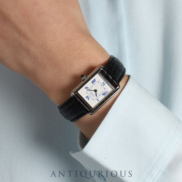 Cartier Must Tank MM W1014054 / 2416 Quartz Cal.057 SV925 Leather Genuine D-buckle (SS) Flying Roman dial Overhauled