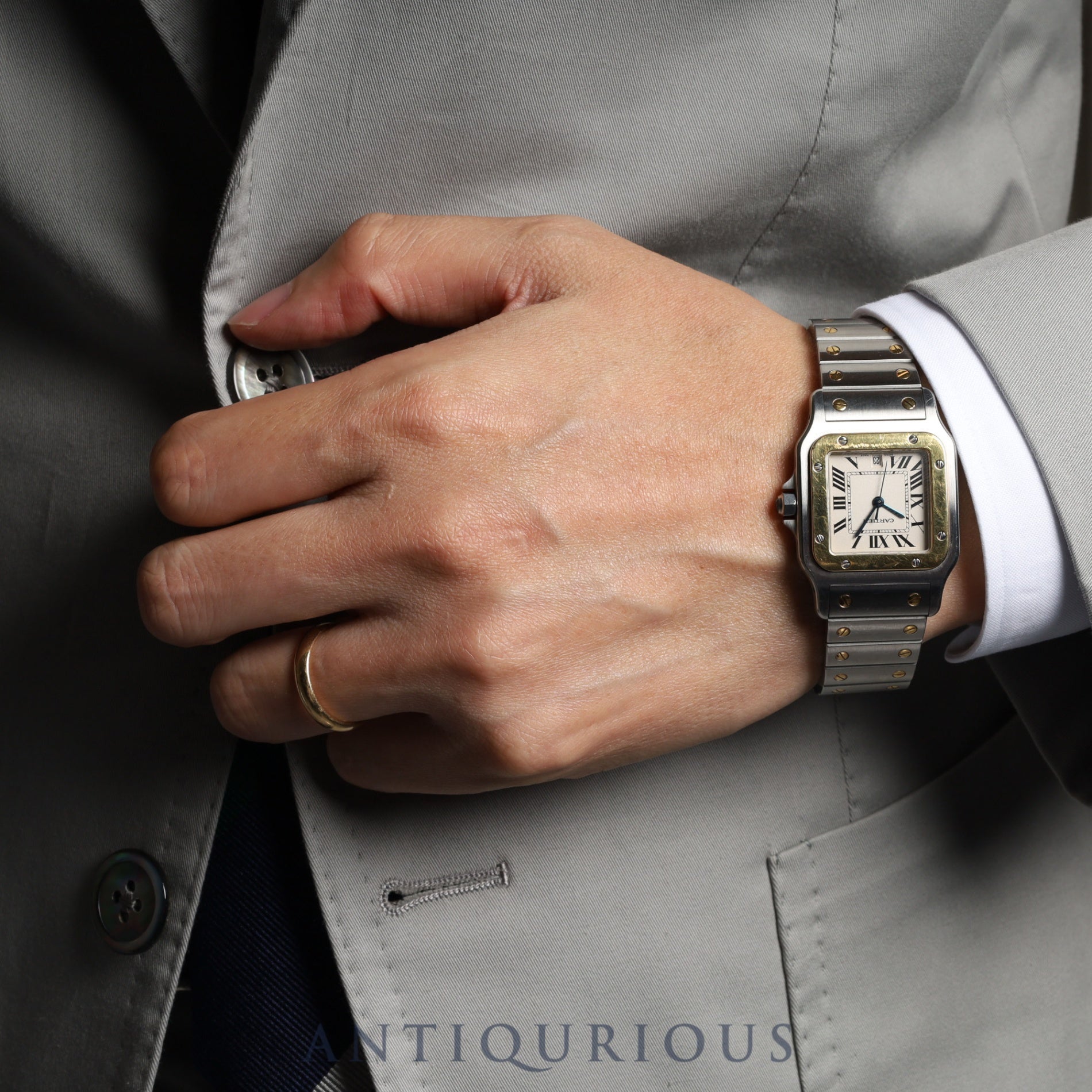 Cartier Santos Galbee LM W20011C4 Quartz SS/YG SS/YG White Dial Box