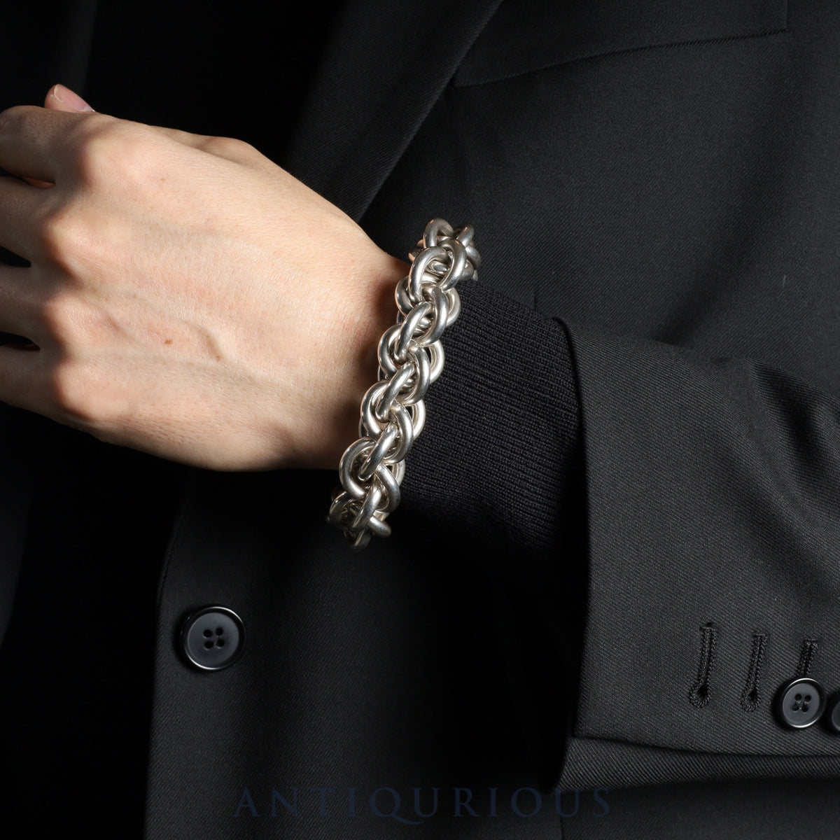 Hermes Atalante Sterling Silver Bracelet