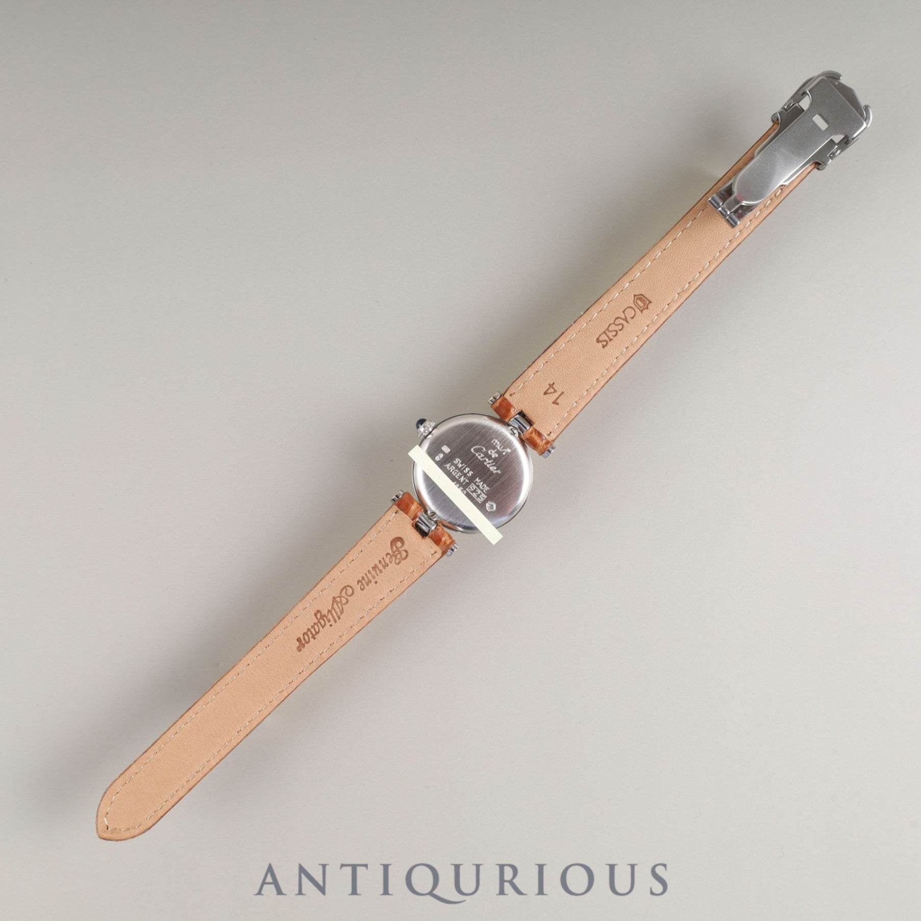 カルティエ マスト ヴァンドーム VLC SM 1850 クォーツ Cal.90 SV925 革 純正Dバックル(SS) カッパー文字盤 オーバーホール済み 世界500本限定