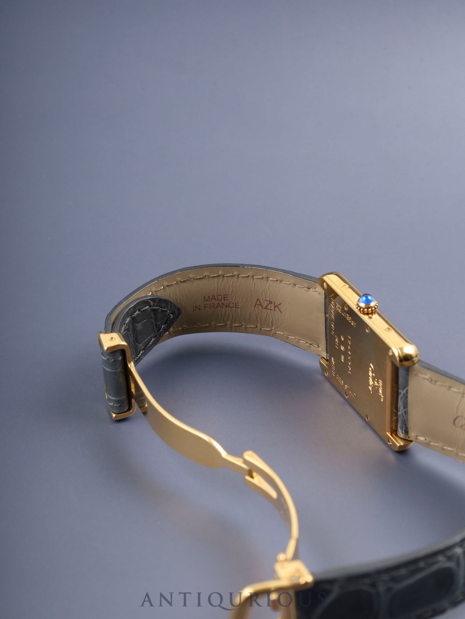 カルティエ マストタンク GM(XL) W1017454 / 2413 クォーツ Cal.687 SV925 純正革ベルト 純正Dバックル(GP)アイボリーローマン文字盤 箱 冊子 保証書 (2004年) オーバーホール済み