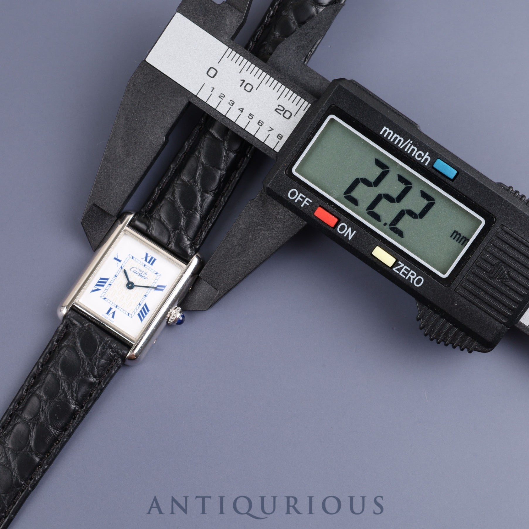 Cartier Must Tank MM W1014054 / 2416 Quartz Cal.057 SV925 Leather Genuine D-buckle Roman dial 1990-2004 Overhauled