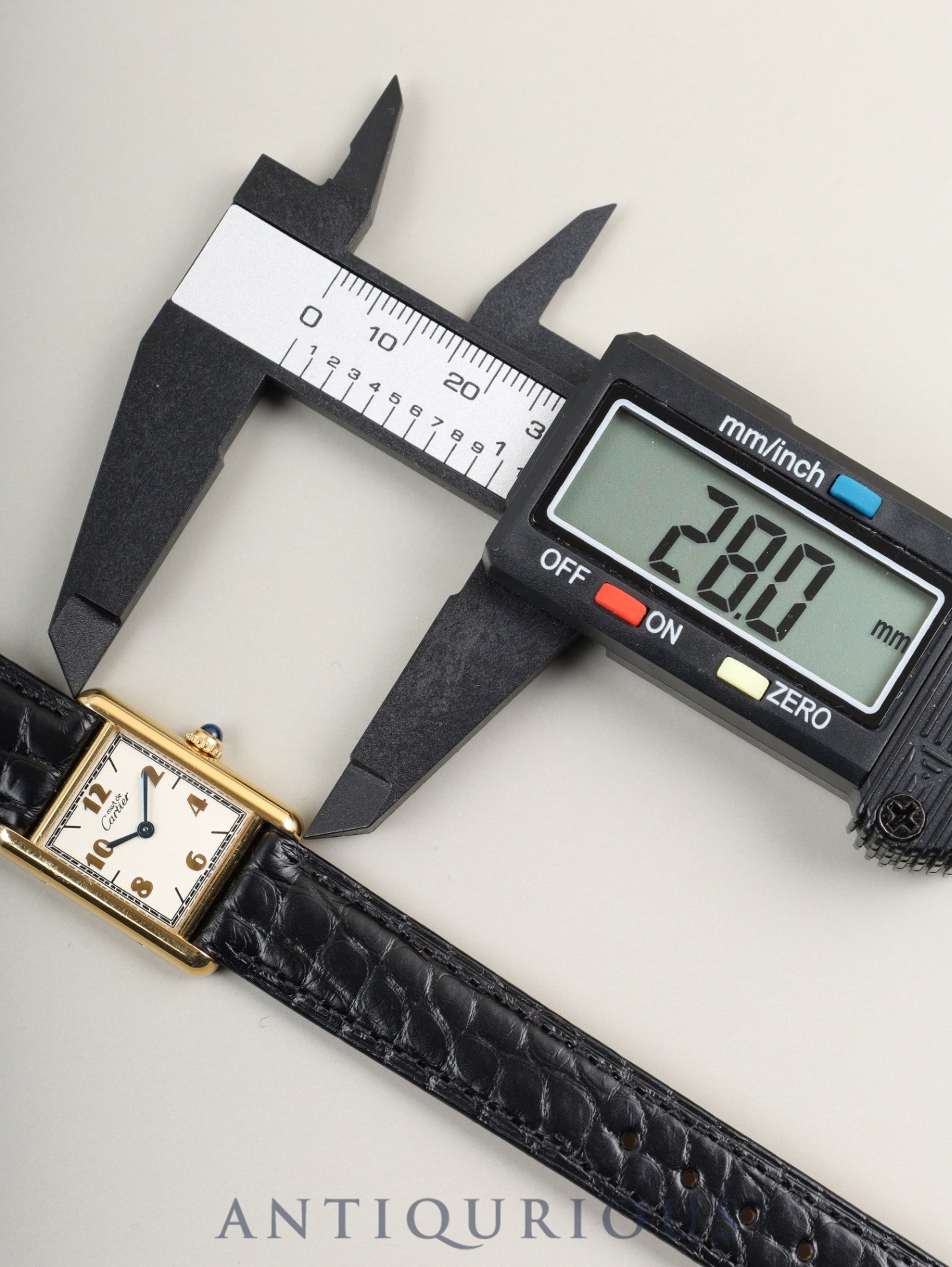 カルティエ マストタンク SM 5057001 クォーツ Cal.057 SV925 革 純正尾錠(GP)飛びアラビアCC文字盤(SWISS表記) オーバーホール済み