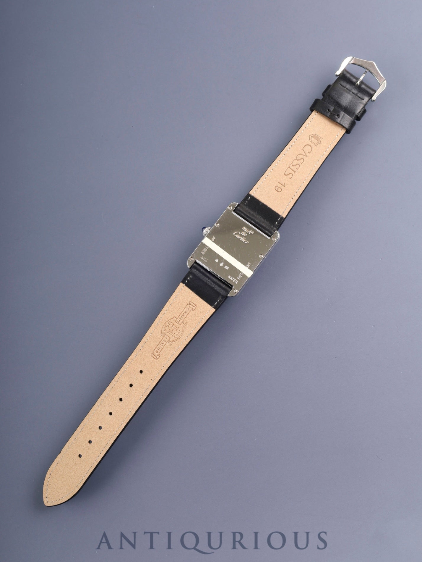 カルティエ マストタンク GM(XL) W1014154 / 2414 クォーツ Cal.687 SV925 革 純正尾錠(SS) ホワイト飛びローマン文字盤(SWISS MADE表記)オーバーホール済み