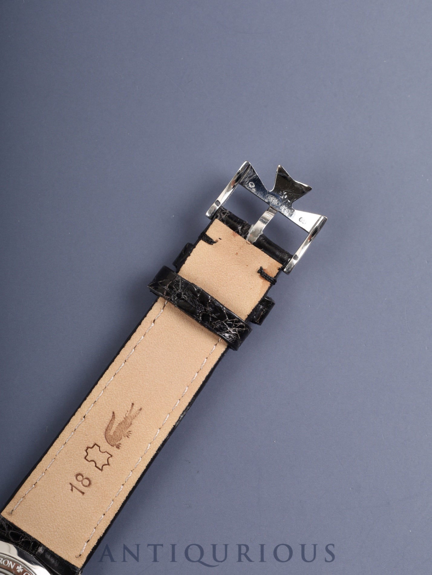 ヴァシュロン・コンスタンタン パトリモニー 33093/000G-0936 手巻き Cal.1003/2 750WG 革 純正ピンバックル(750WG)ホワイト文字盤 箱 ケース 冊子 タグ 保証書(2002年)修理完了紙(無記載)JEAN ROUSSEAU製革ベルト オーバーホール済み