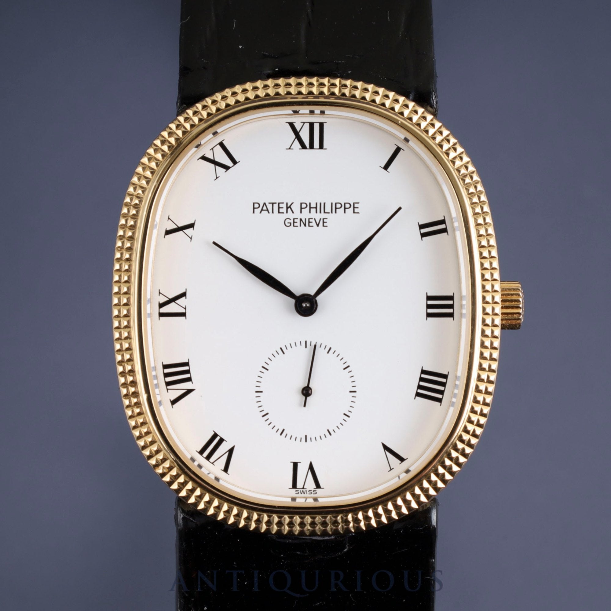 Patek Philippe Golden Ellipse 3989J Manual winding Cal.215 750 Leather Genuine buckle (750) White Roman dial Overhauled