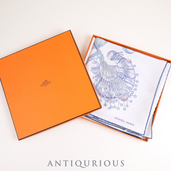 Hermes scarf Carre 90 BRACELETS DE LUMIERE Light bracelet 100% SILK Box