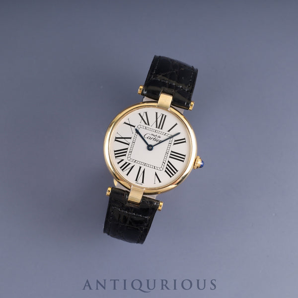 カルティエ マスト ヴァンドーム 590003 / W1005454 クォーツ Cal.690 SV925 純正革ベルト 純正Dバックル(GP) オパラン文字盤 オーバーホール済み