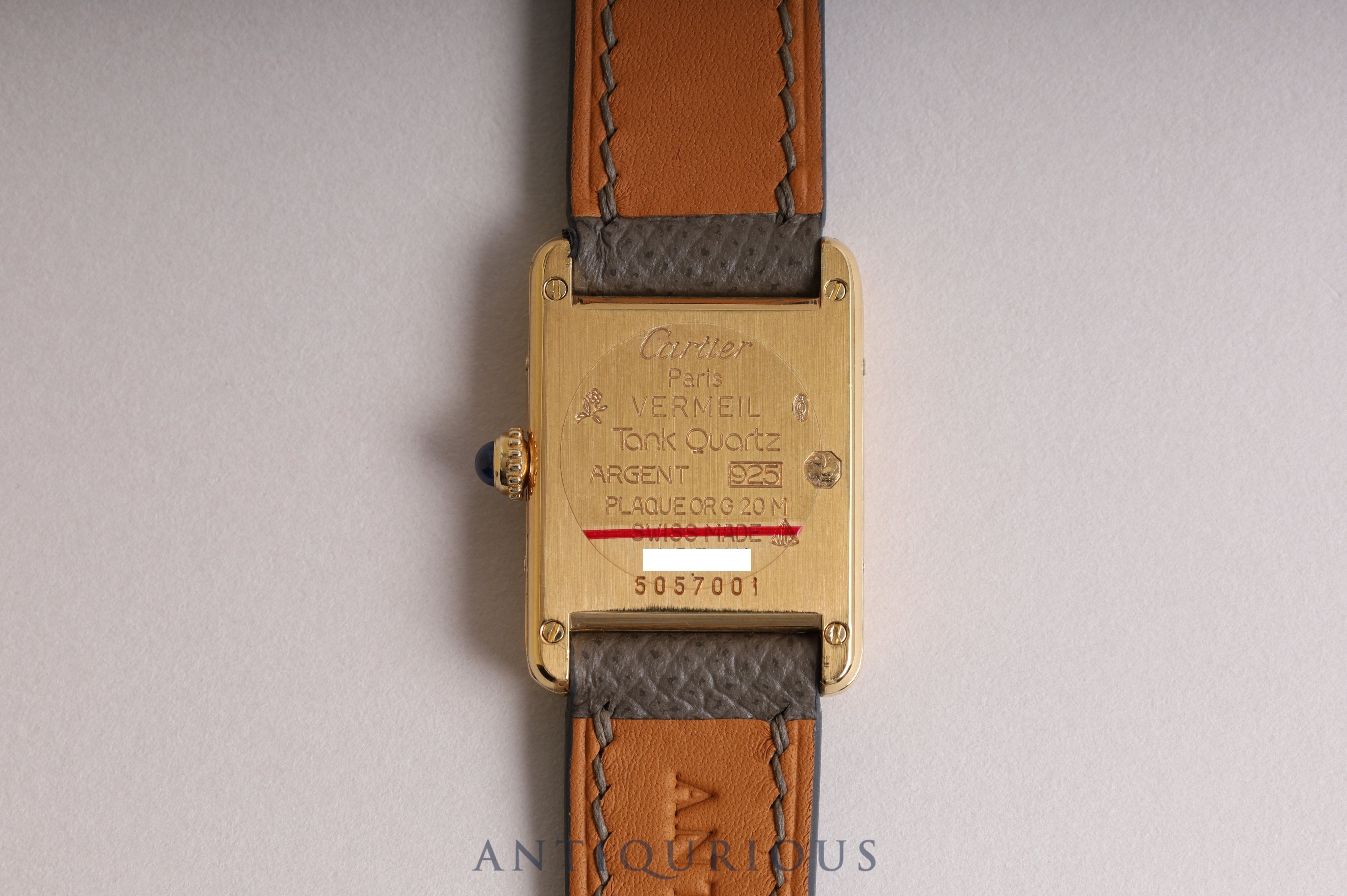 Cartier Must Tank SM QZ Center Gray Flying Roman Dial