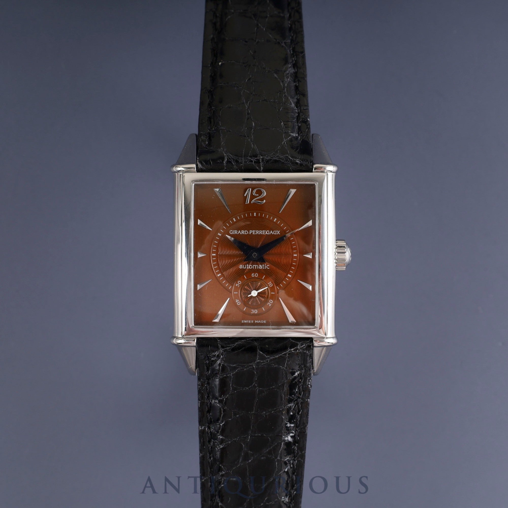 ジラールぺルゴ ヴィンテージ 1945 25930.0.11.316 自動巻き Cal.3200 SS 革 純正尾錠(SS) ブラウン文字盤 保証書(2004年) 冊子 オーバーホール済み