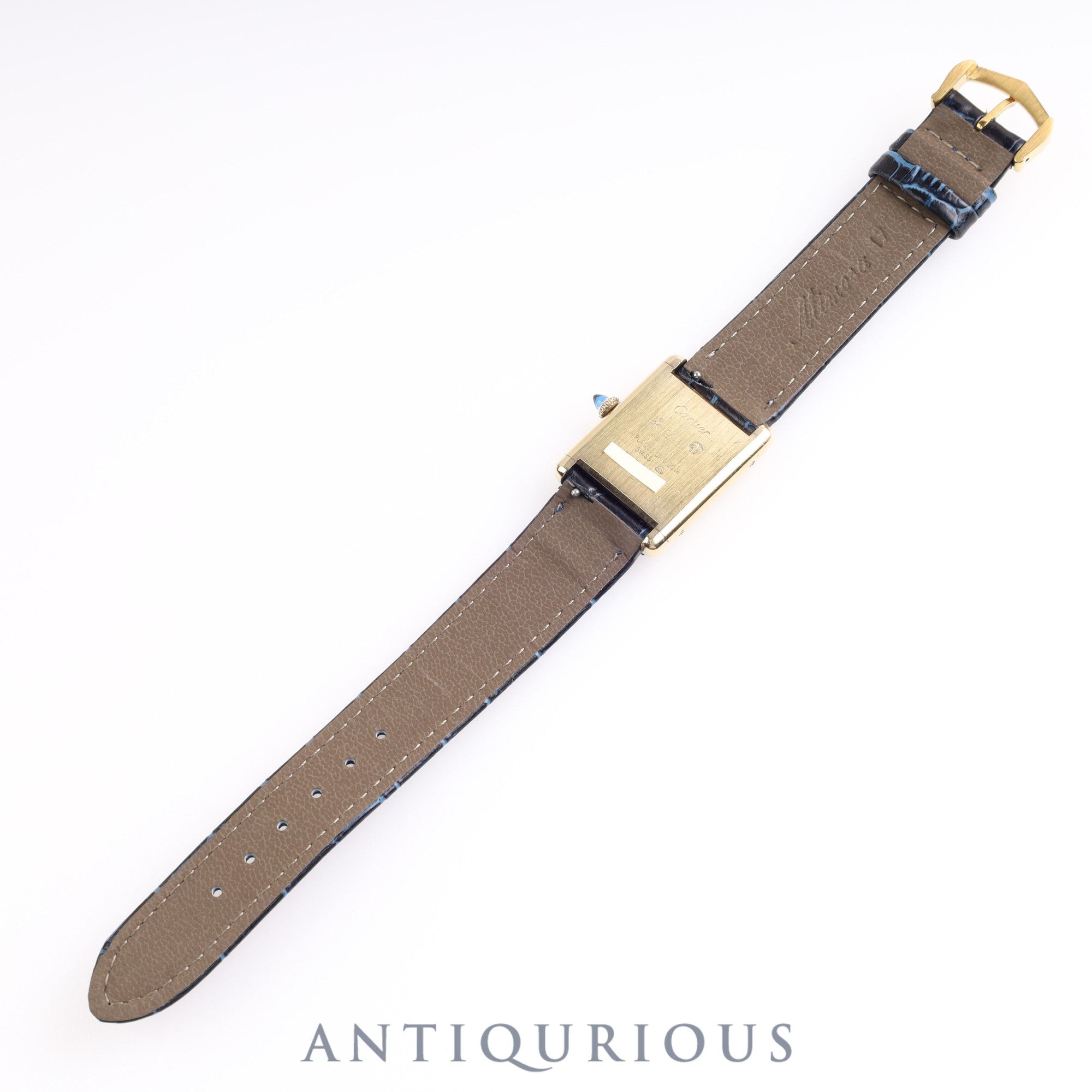 Cartier Must Tank LM Manual Winding SV925 Lapis Lazuli Dial Box Cartier Boutique Complete Service