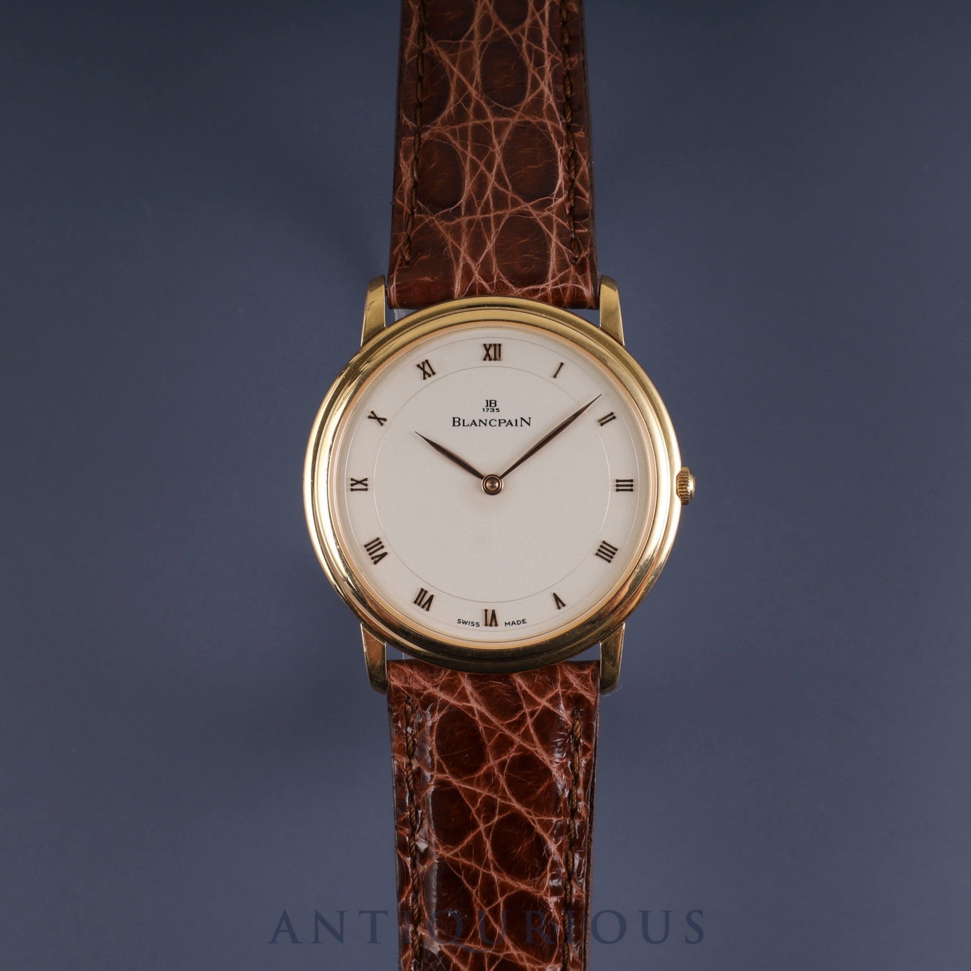 ブランパン ヴィルレ ウルトラスリム 0021-3318-55 手巻き Cal.21 750YG 純正革ベルト 純正尾錠(750YG)ホワイト文字盤