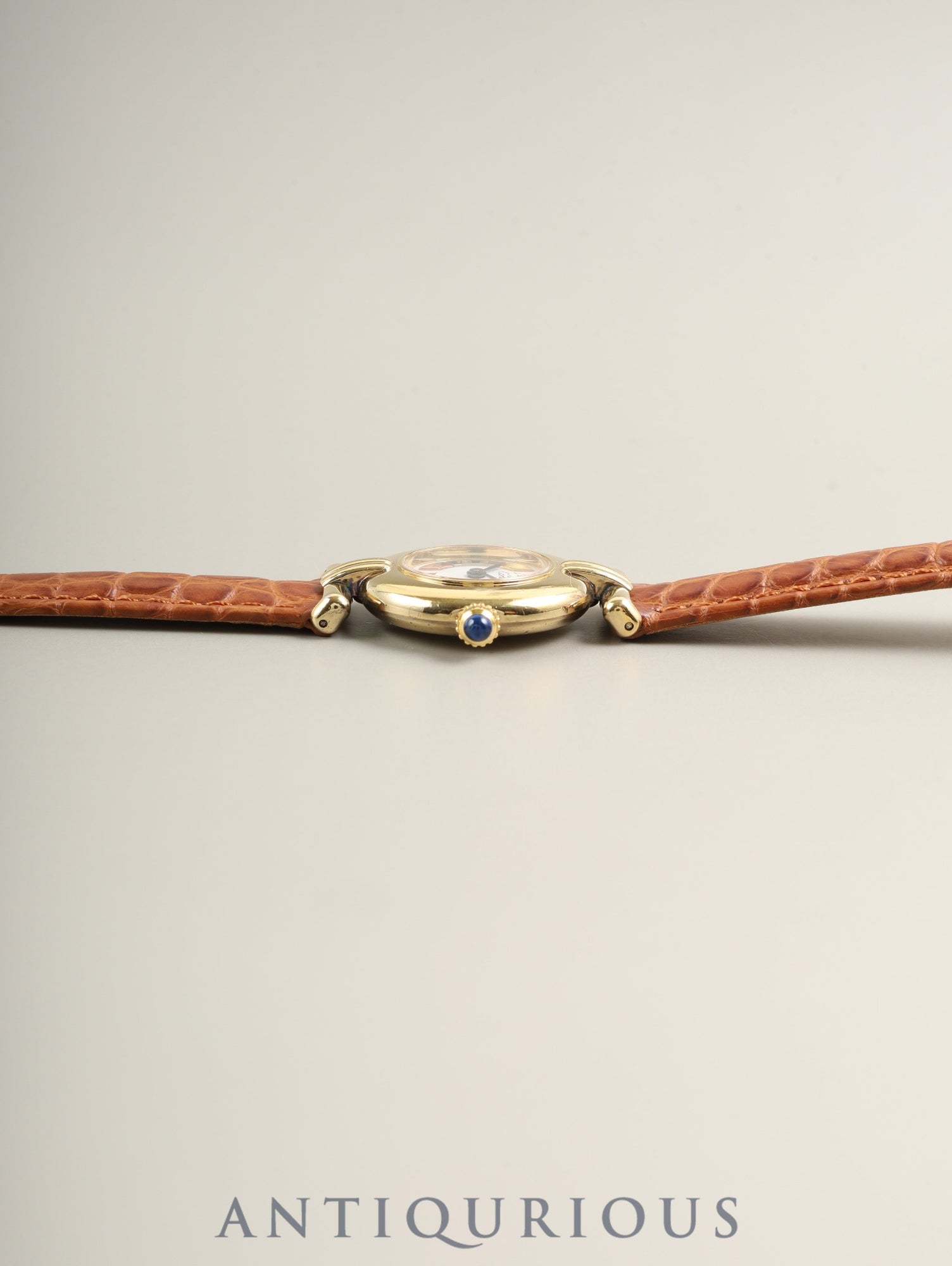 カルティエ マストコリゼ W1006654 / 590002 クォーツ SV925 革 純正Dバックル(GP) サイドトリニティ文字盤 オーバーホール済み