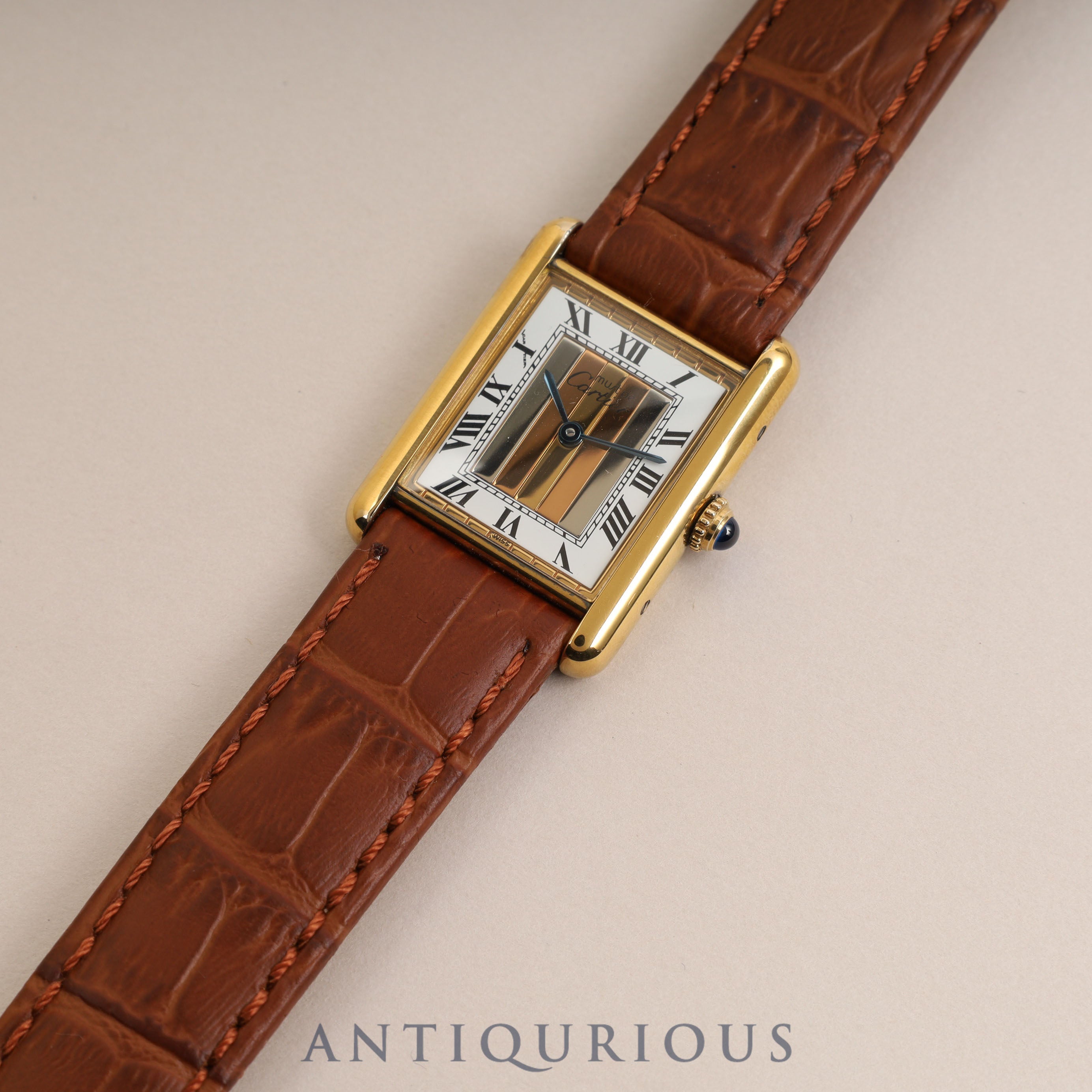 カルティエ マストタンク LM QZ トリニティ文字盤 箱 保証書付き