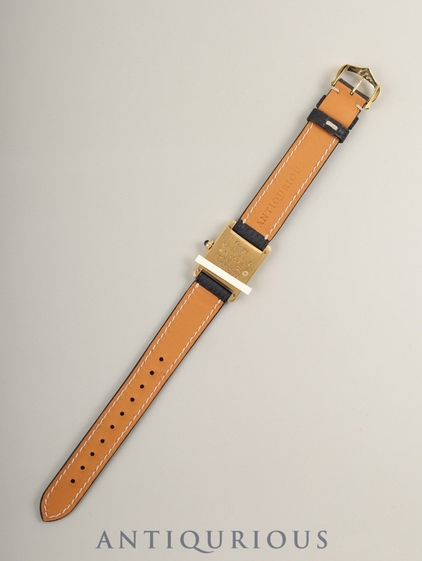 カルティエ マストタンク SM 5057001 クォーツ Cal.057 SV925 革 純正尾錠(GP)飛びアラビアCC文字盤 1982年頃~1995年頃 オーバーホール済み 新品仕上げ済み