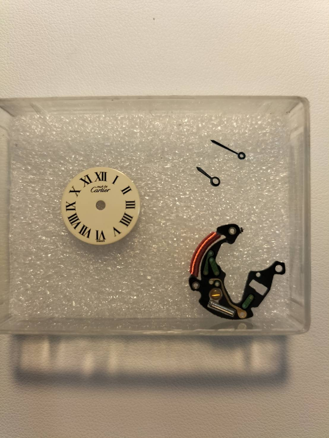 Cartier Must Colisee 590002 Quartz SV925 Leather Genuine Buckle (GP) Ivory Roman Dial Overhauled