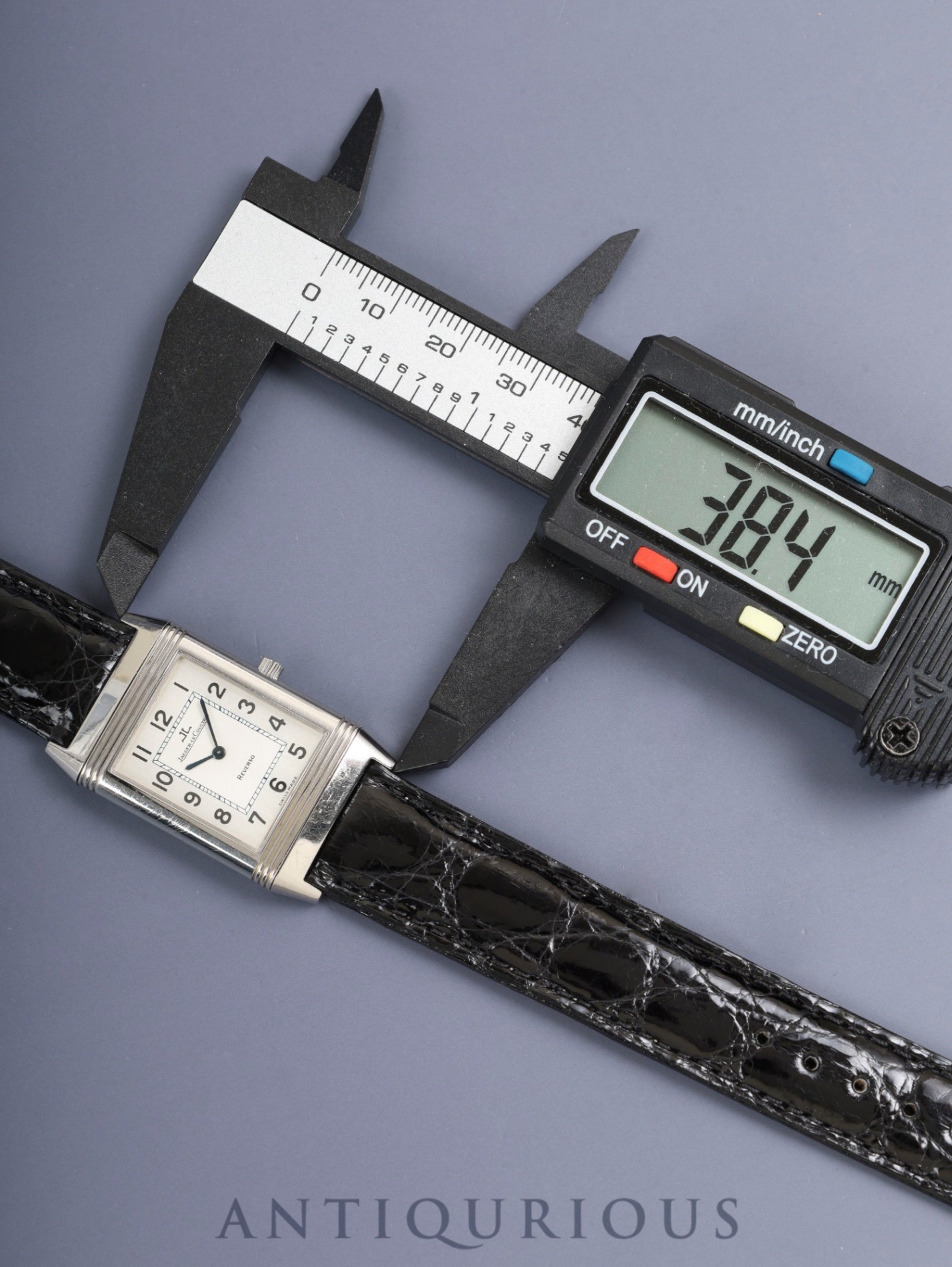 ジャガー・ルクルト レベルソ クラシック 250.8.86 手巻き Cal.846/1 SS 革 純正ピンバックル(SS)シルバーアラビア文字盤 保証書(1994年) オーバーホール済み ※ケース裏彫りあり