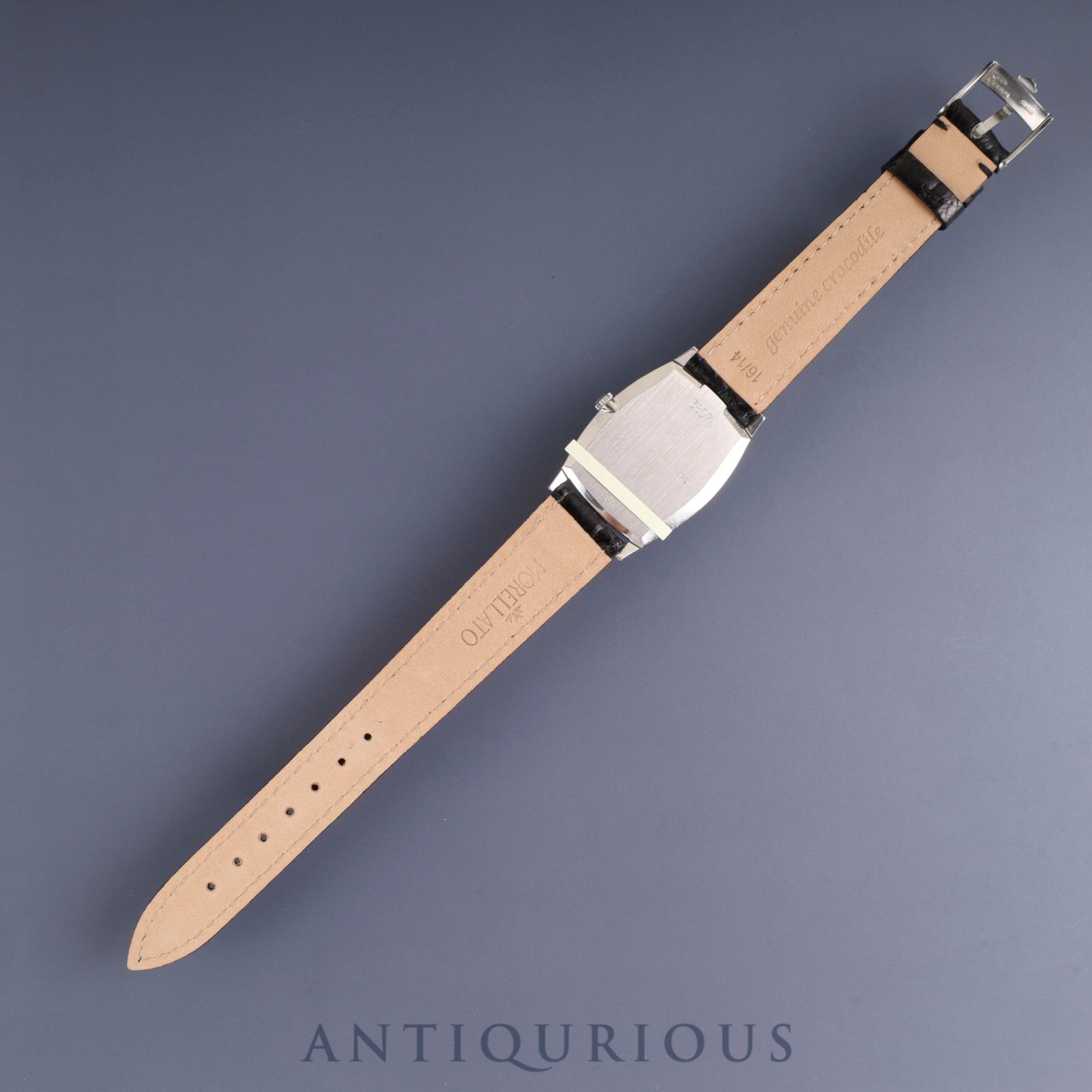 Rolex CELLINI 3807 Manual Winding Caliber 1601 18K Leather Strap with Genuine Stainless Steel Buckle Blue Gradient Dial 26x37mm 38 Series (1973) Overhauled