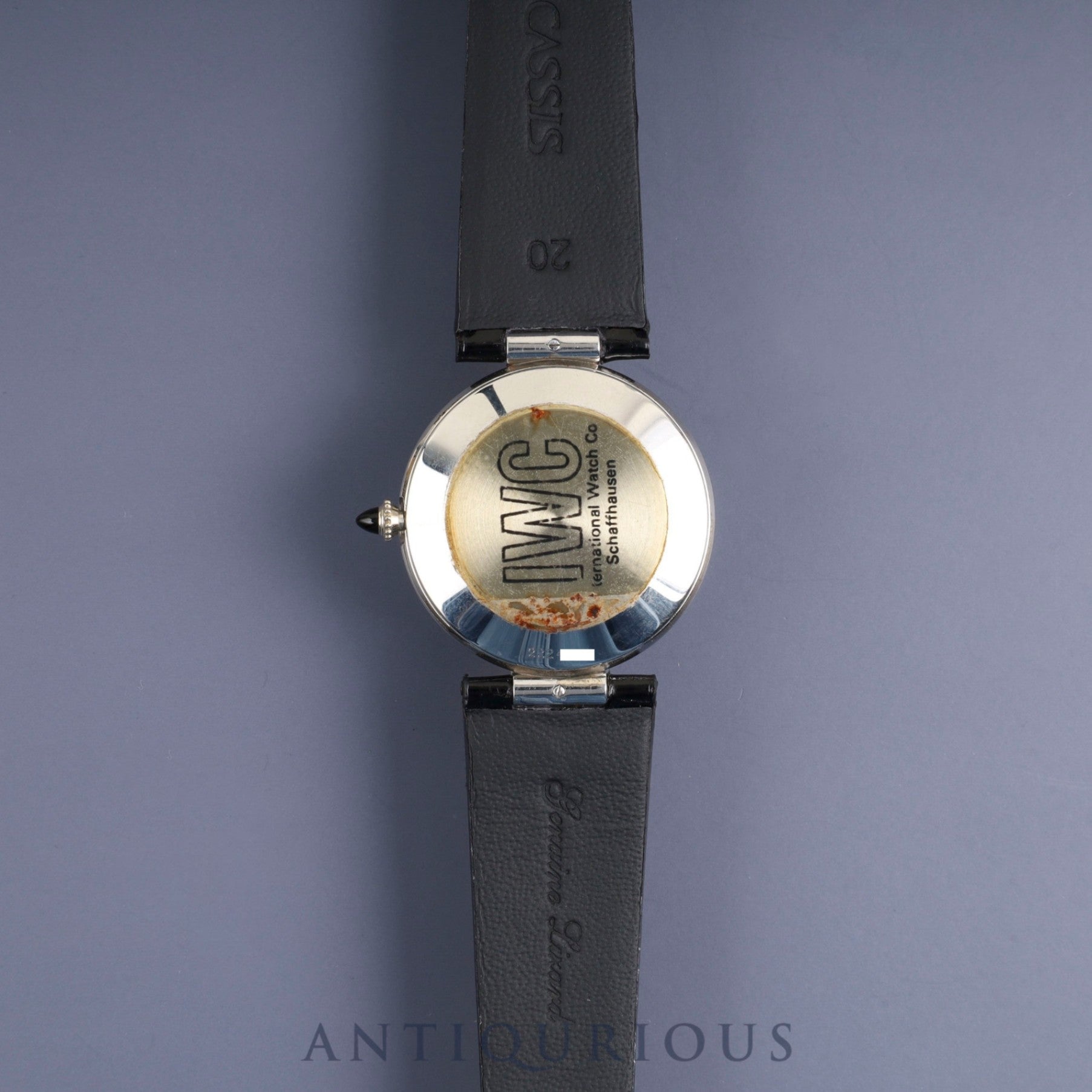 IWC ラウンド 3203 自動巻き Cal.3251 SS 革 純正尾錠(SS)ブラック文字盤 箱 冊子 ケース 保証書(1979年)オーバーホール済み アイダブリュシー