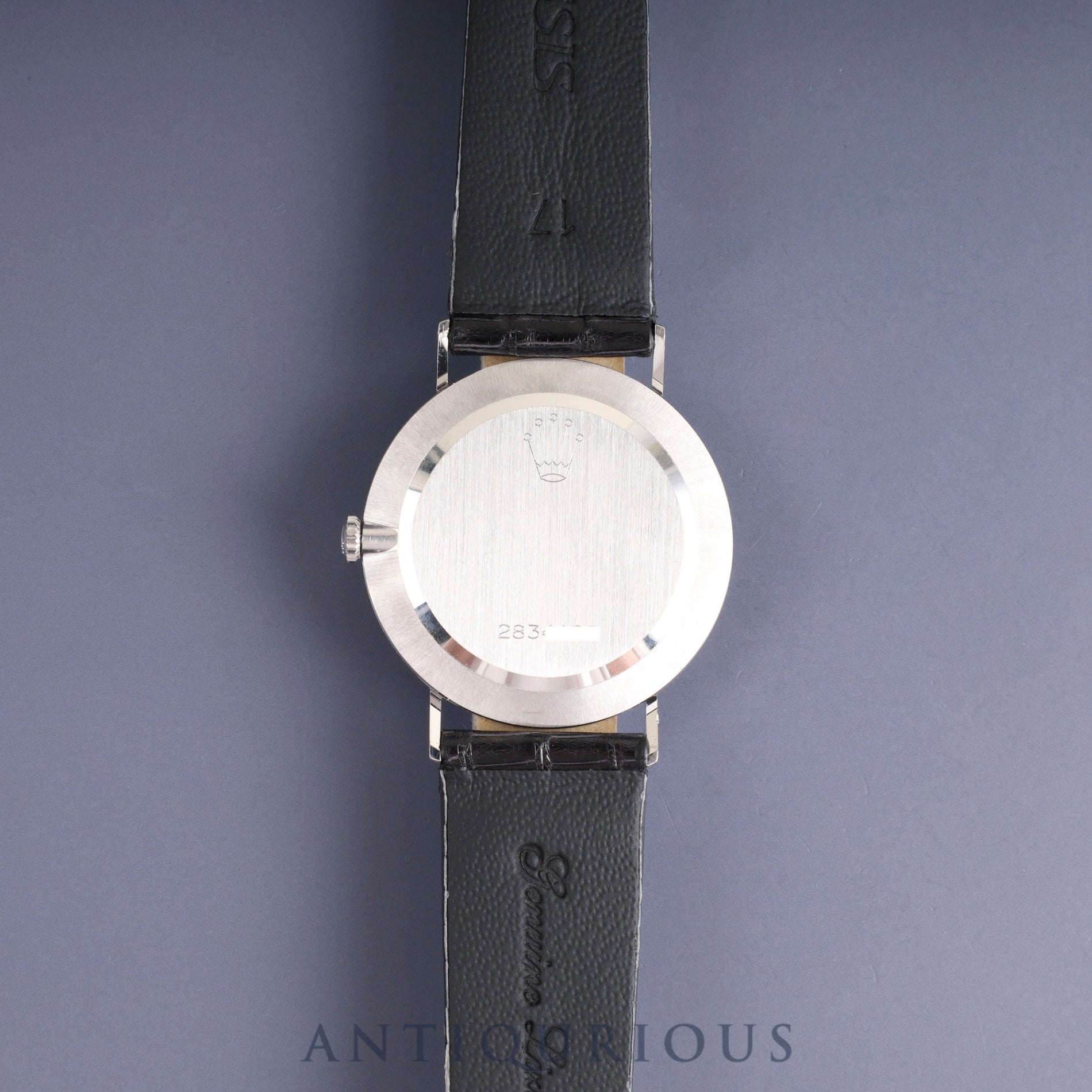 Rolex Cellini 3833 Manual winding Cal.1600 750 Leather Genuine buckle (GP) Silver dial No. 28 (1969) Box, booklet, warranty card Overhauled