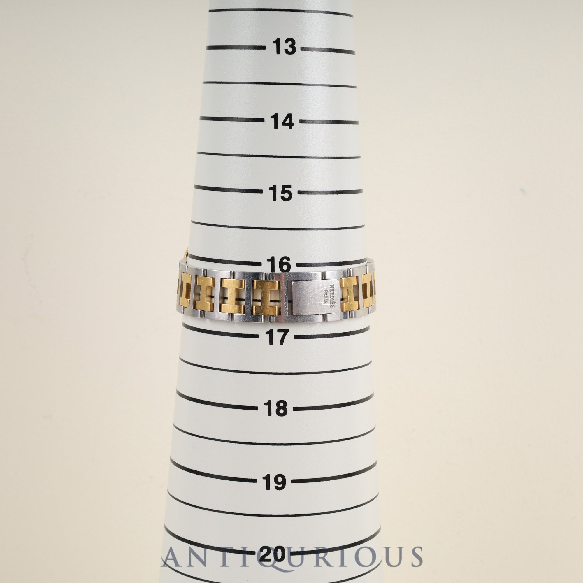 Hermes Rally 76.03 Quartz Cal.256.041 SS/GP SS/GP White Dial Box Warranty Booklet Tag Overhauled