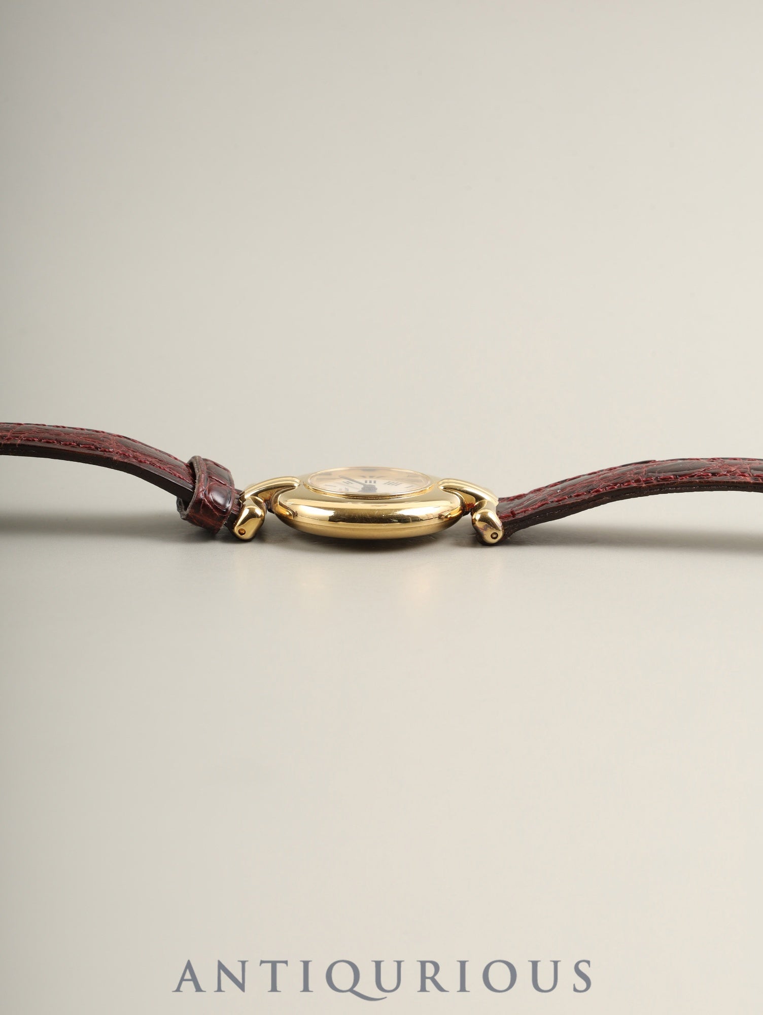 Cartier Must Colisée 590002 Quartz Cal.90 SV925 Original Leather Strap Original Pin Buckle (GP) Ivory Roman Dial (SWISS marking) Box Overhauled