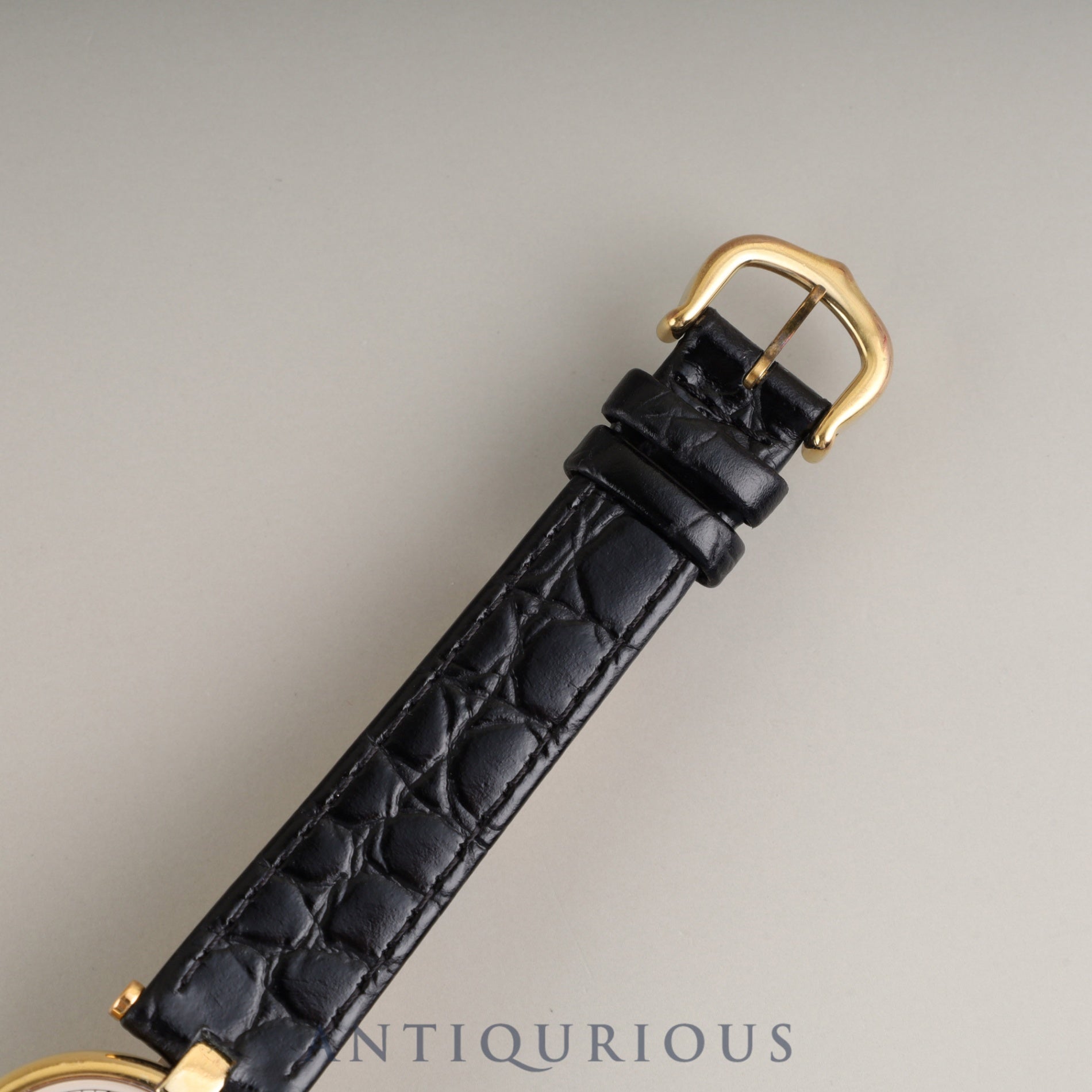 Cartier Must Vendôme VLC SM 590004 Quartz Caliber 90 SV925 Leather Strap with Genuine GP Buckle, Arabic Dial, Overhauled