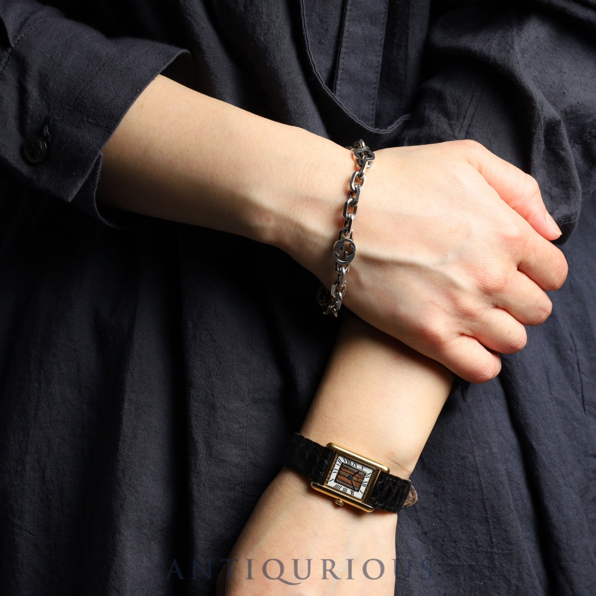 Cartier Must Tank SM 5057001 Quartz Cal.057 SV925 Genuine leather strap Genuine buckle (GP) Front Trinity dial Warranty card (no date) Overhauled