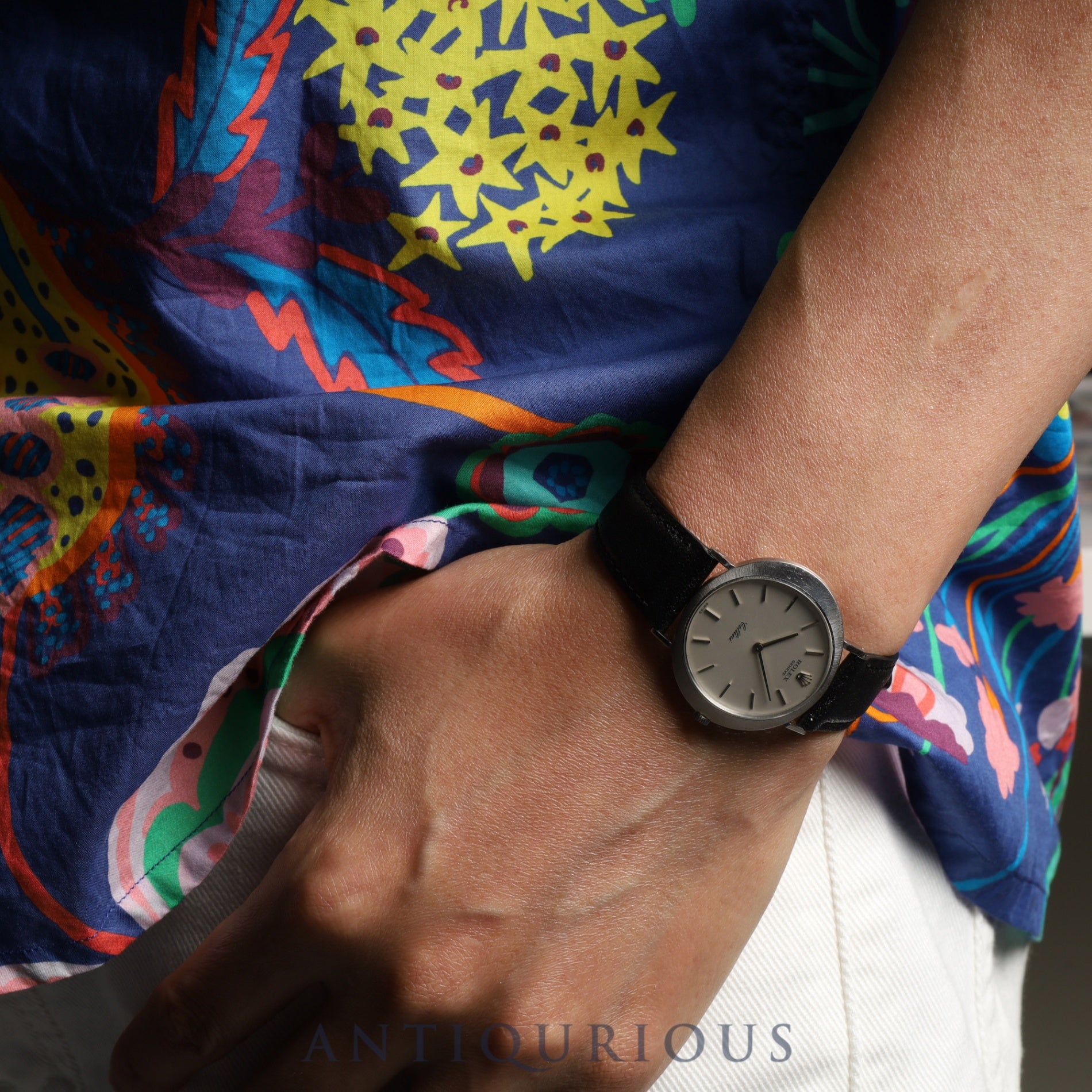 Rolex Cellini 3756 Manual winding Cal.1600 750 Leather Genuine buckle (GP) Silver dial 18th series (1965) Overhauled