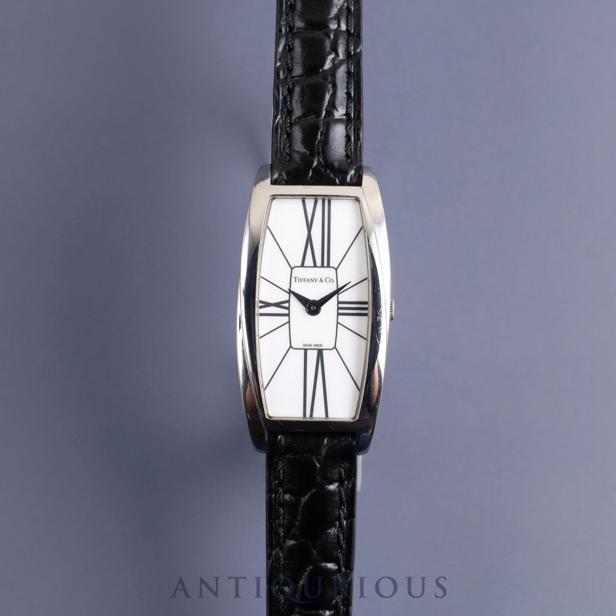 ティファニー ジェメア Z6401.10.10 クォーツ Cal.976.001 SS 革 純正尾錠(SS)ホワイトローマン文字盤 オーバーホール済み