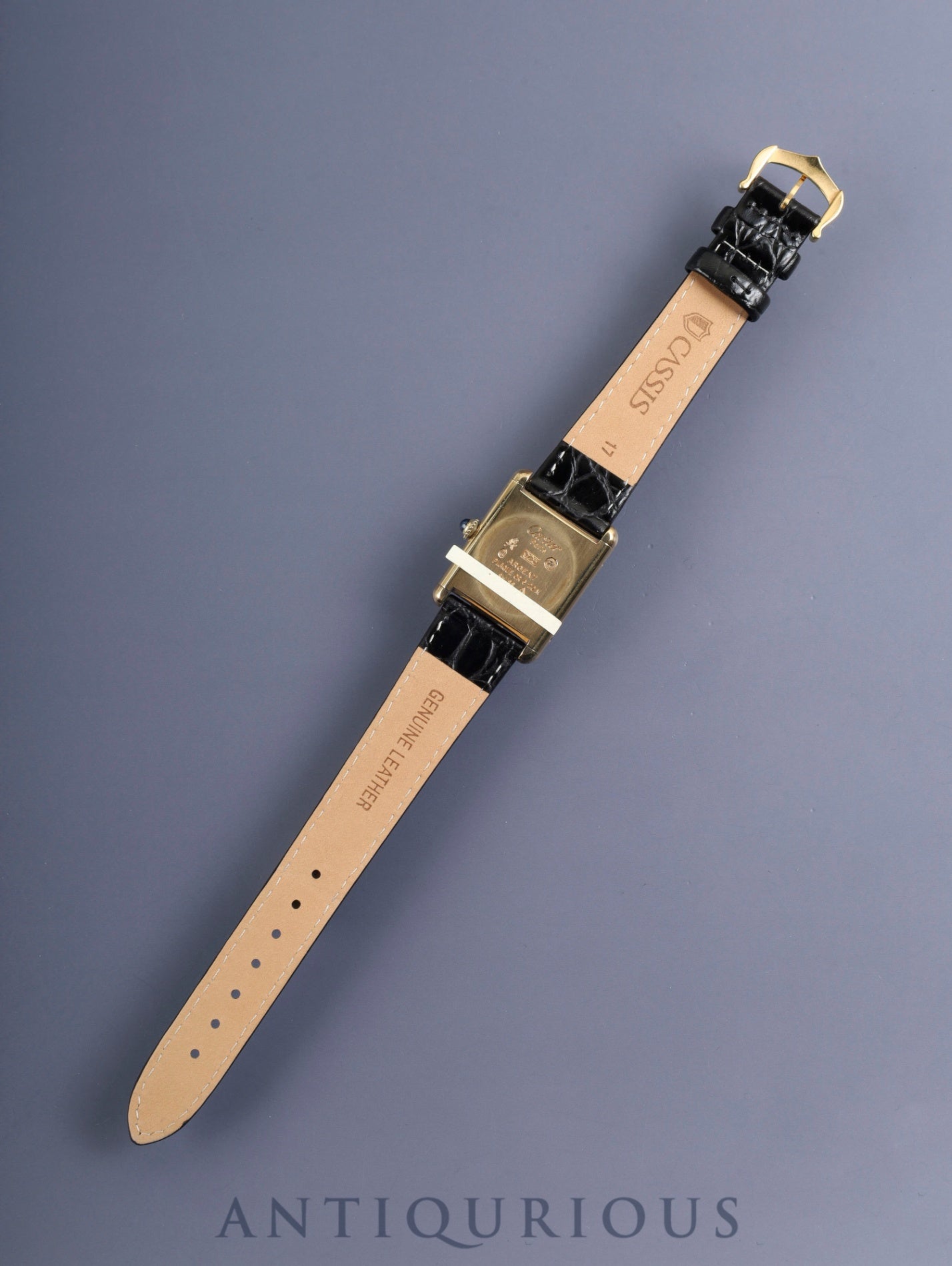 カルティエ マストタンク LM 手巻き Cal.78-1 SV925 革 純正ピンバックル(GP)アイボリーローマン文字盤(SWISS表記)オーバーホール済み