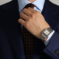 Cartier Santos Galbee LM W20040D6/2319 Automatic SS Silver Guilloche Dial Complete service (full maintenance) completed at Cartier boutique