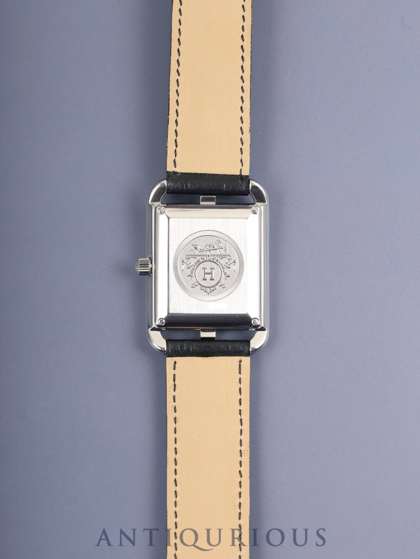 エルメス ケープコッド CC1.710 自動巻き Cal.- SS 革 純正尾錠(SS)グレーアラビア文字盤 保証書 エルメスにてにてコンプリートサービス済み