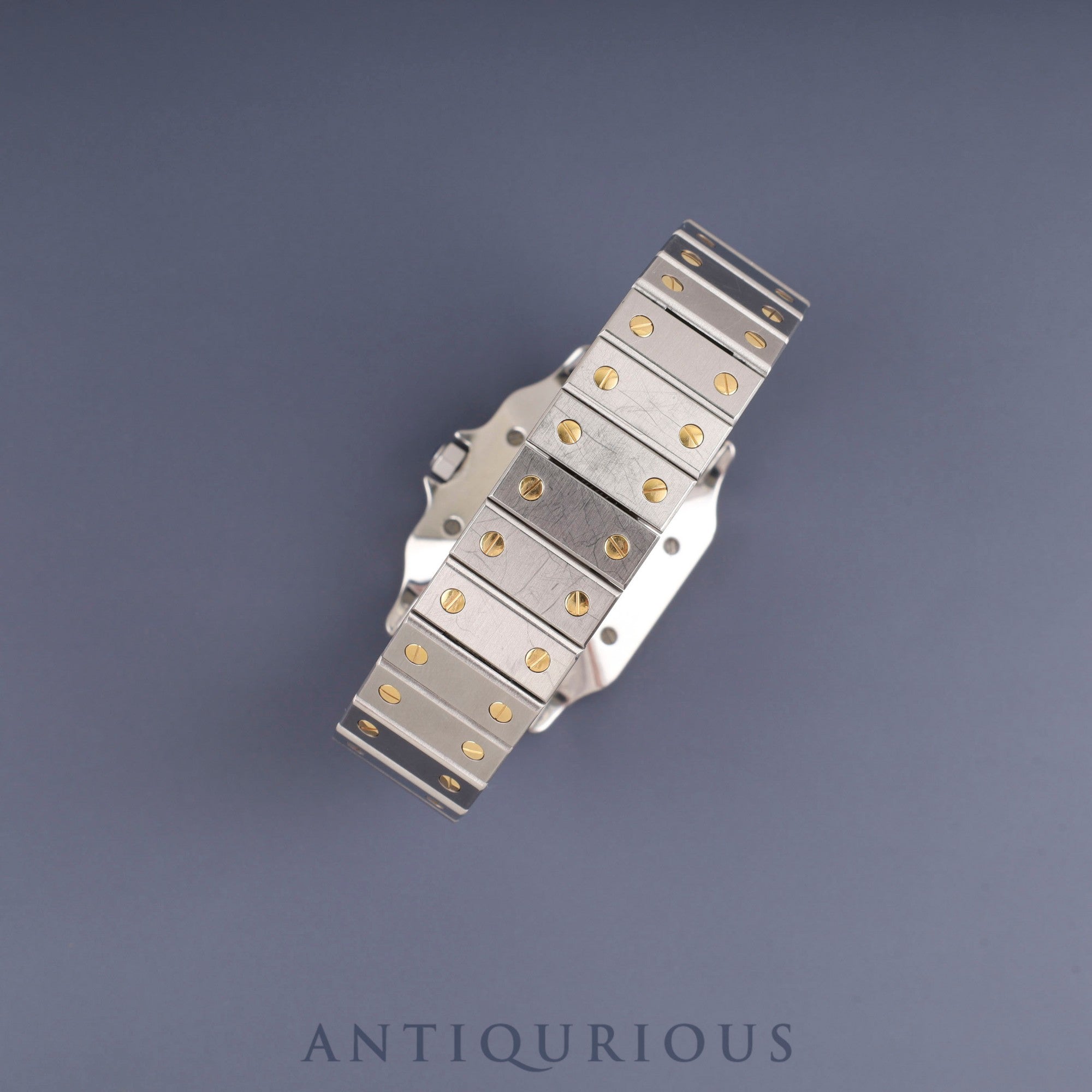 カルティエ サントス ガルベ LM AC 23.80 gr OR 0.750 4.05 gr /2961 自動巻き Cal.2671 SS/YG SS/YG ホワイトローマン文字盤 箱 冊子 保証書 カルティエ修理明細(2002年) オーバーホール済み