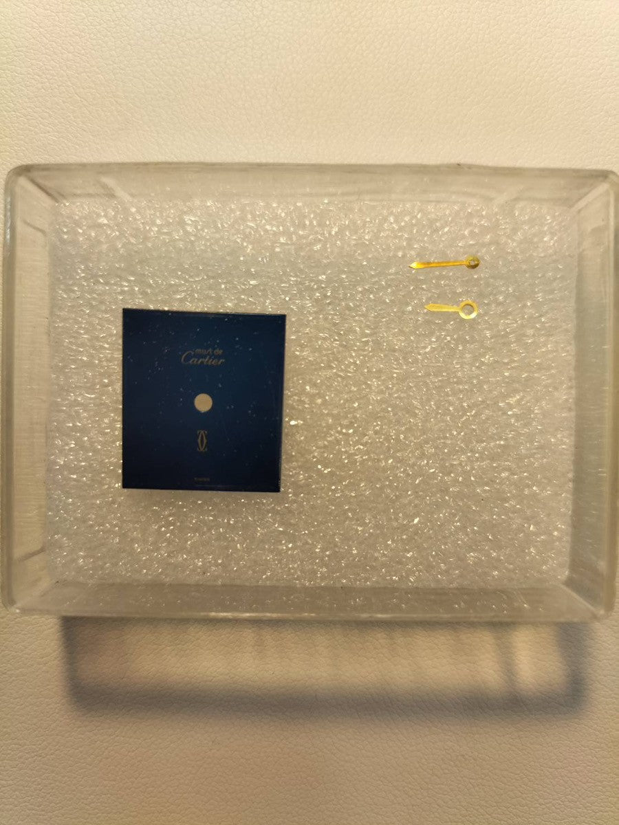 カルティエ マストタンク SM 手巻き SV925 革 純正尾錠(GP)ラピスラズリ文字盤 箱 冊子 保証書(1981年) オーバーホール済み