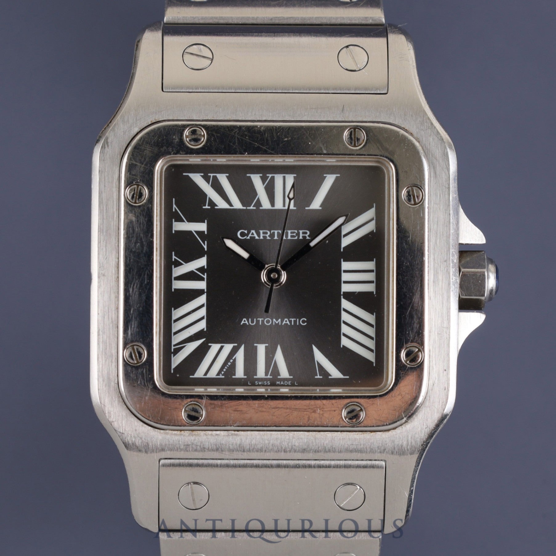 Cartier Santos Galbee LM 2319 Automatic Cal.381A SS SS Gray Roman Dial Overhauled