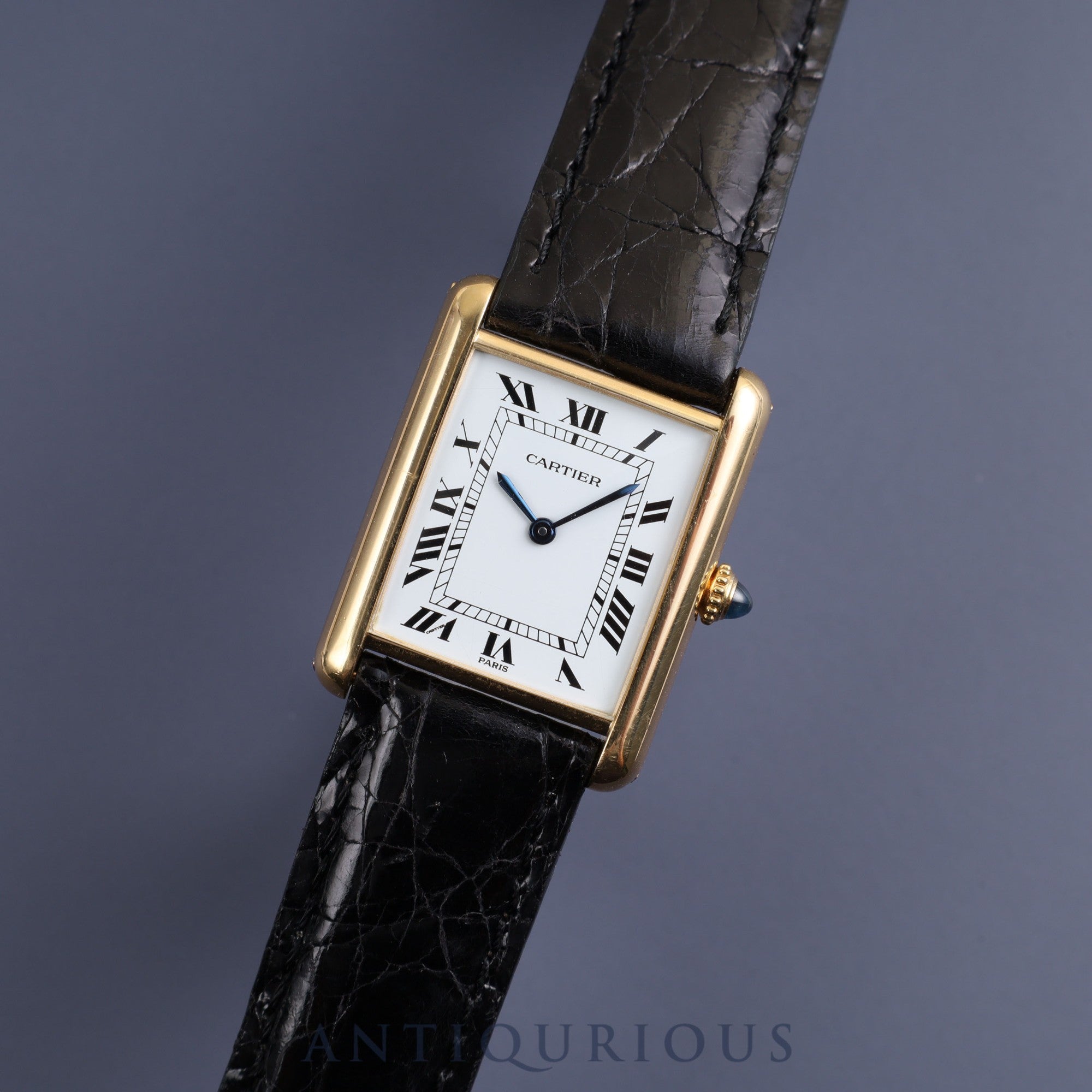 Cartier Louis Cartier LM 78086 Manual winding Cal.78-1 (ETA2512-1) 750YG Leather Genuine buckle (750) White PARIS dial Warranty card (1978) Box
