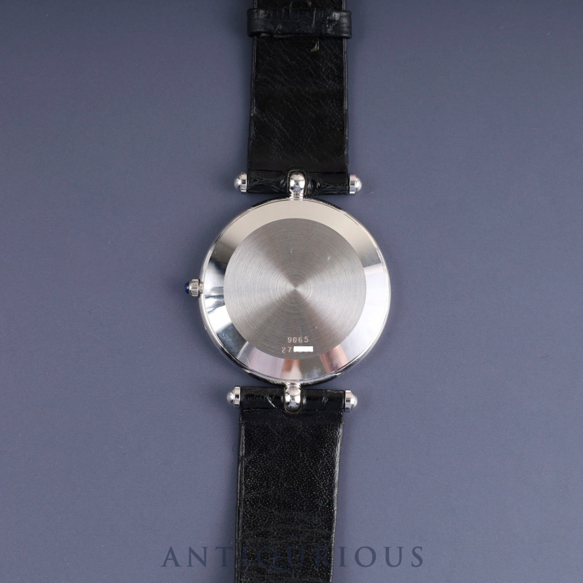 ヴァンクリーフ&アーペル ラ・コレクション 9065 手巻き Cal.PIAGET 9P2 750 革 尾錠(ピアジェ製/750) ブラックローマン文字盤 オーバーホール済み