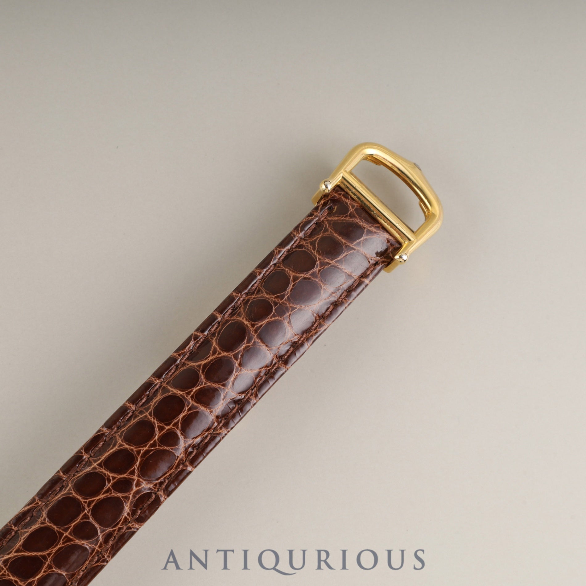 Cartier Must Tank SM 5057001 Quartz Caliber 057 SV925 Leather Strap with Genuine D-Buckle (GP) Side Trinity Dial Circa 1982-Circa 1995 Overhauled