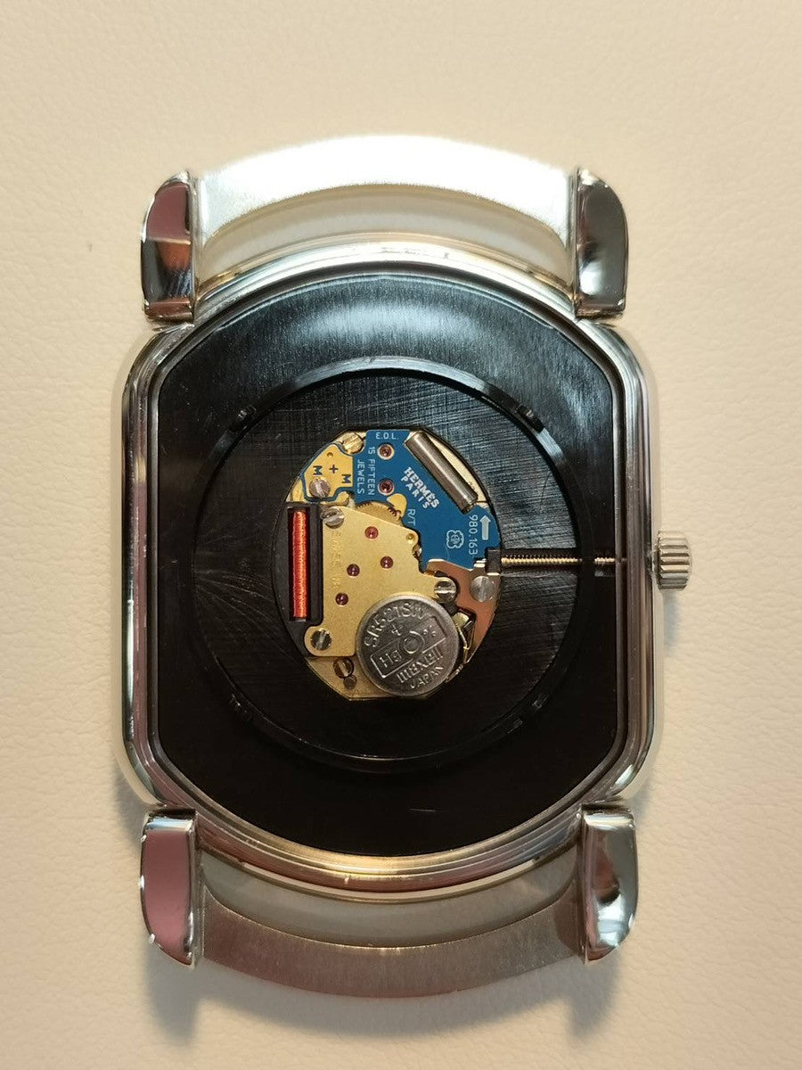 Hermes Rally RA1.810 Quartz Cal.980.163 SS SS Gray Dial Box Warranty (2009) Overhauled