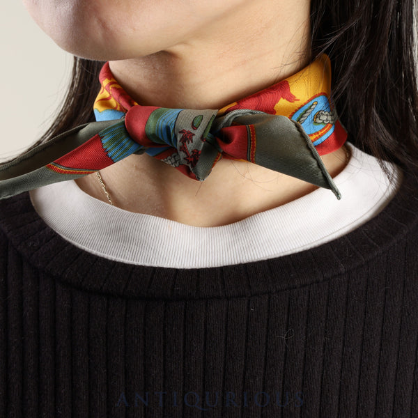 Hermes scarf Carre 45 Tsuba SILK 100%